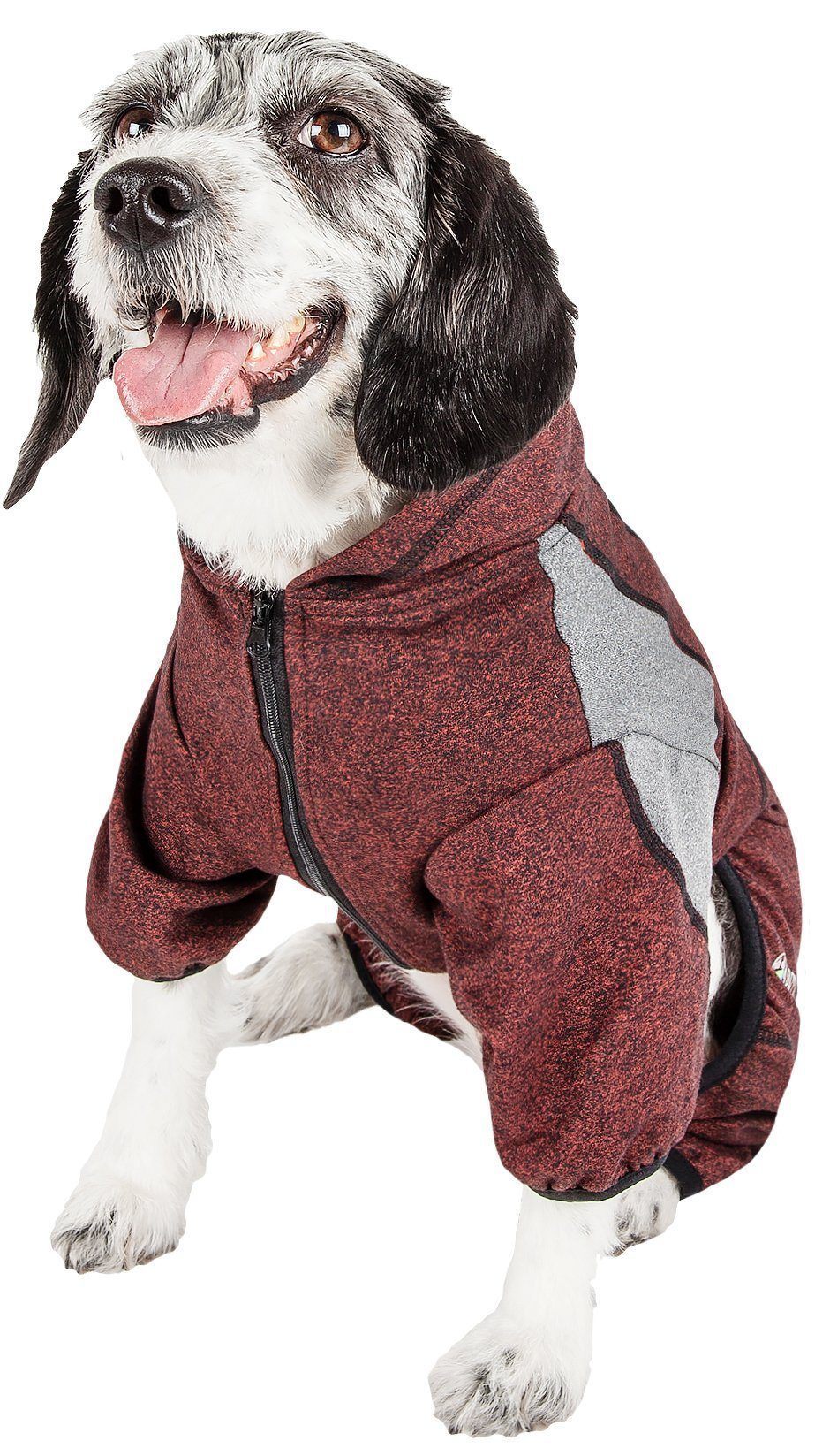 Pet Life® Active 'Fur-Breeze' 4-Way-Stretch Full Body Hooded Dog Sweater