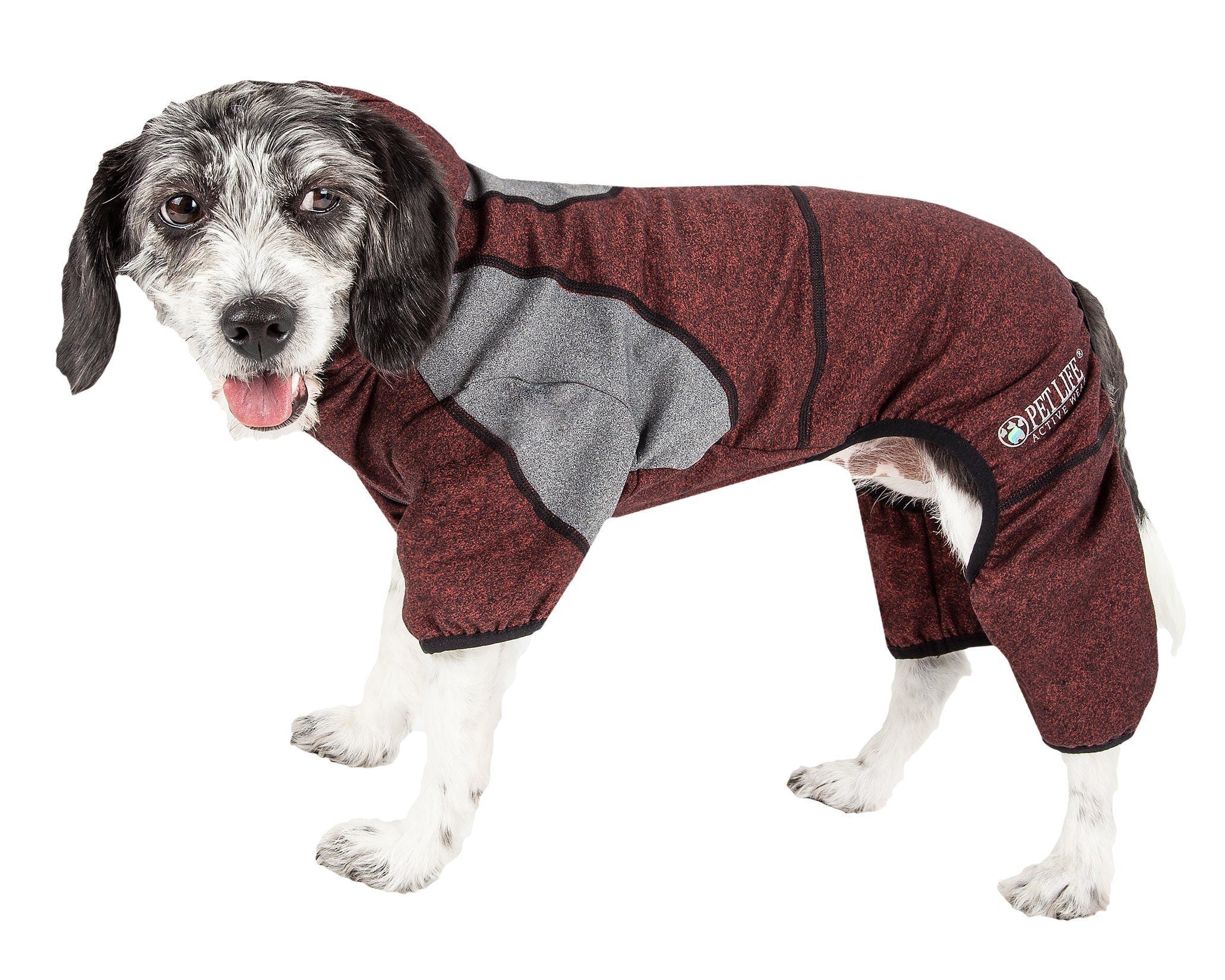 Pet Life® Active 'Fur-Breeze' 4-Way-Stretch Full Body Hooded Dog Sweater