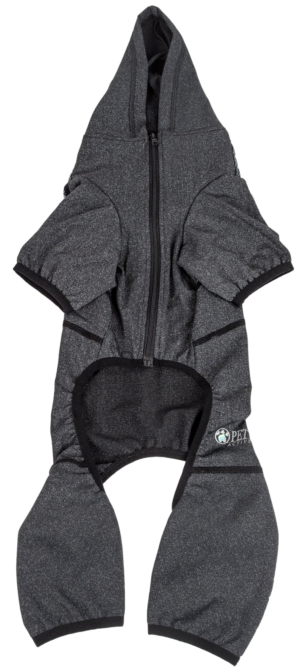Pet Life® Active 'Pawsterity' Mediumweight 4-Way-Stretch Yoga Fitness Dog Tracksuit Hoodie