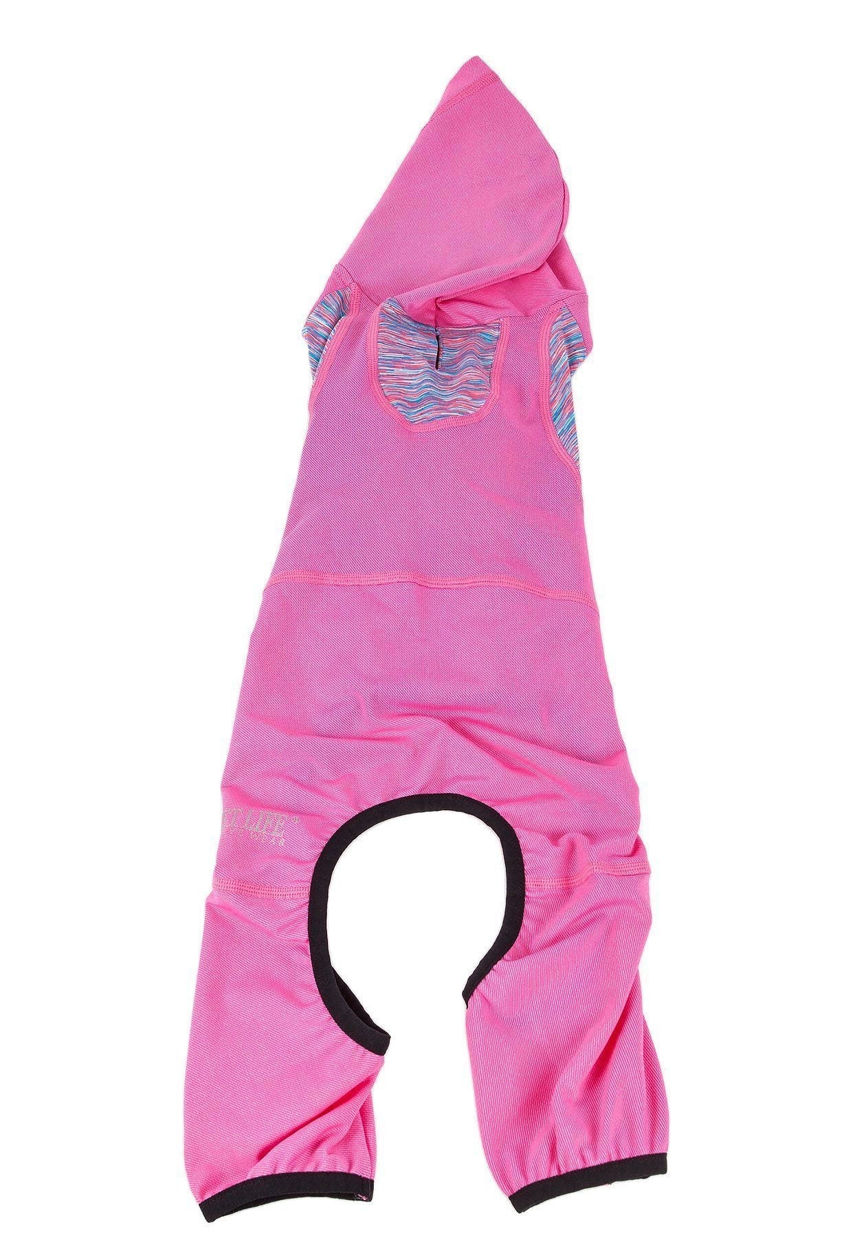 Pet Life® Active 'Pawsterity' Mediumweight 4-Way-Stretch Yoga Fitness Dog Tracksuit Hoodie