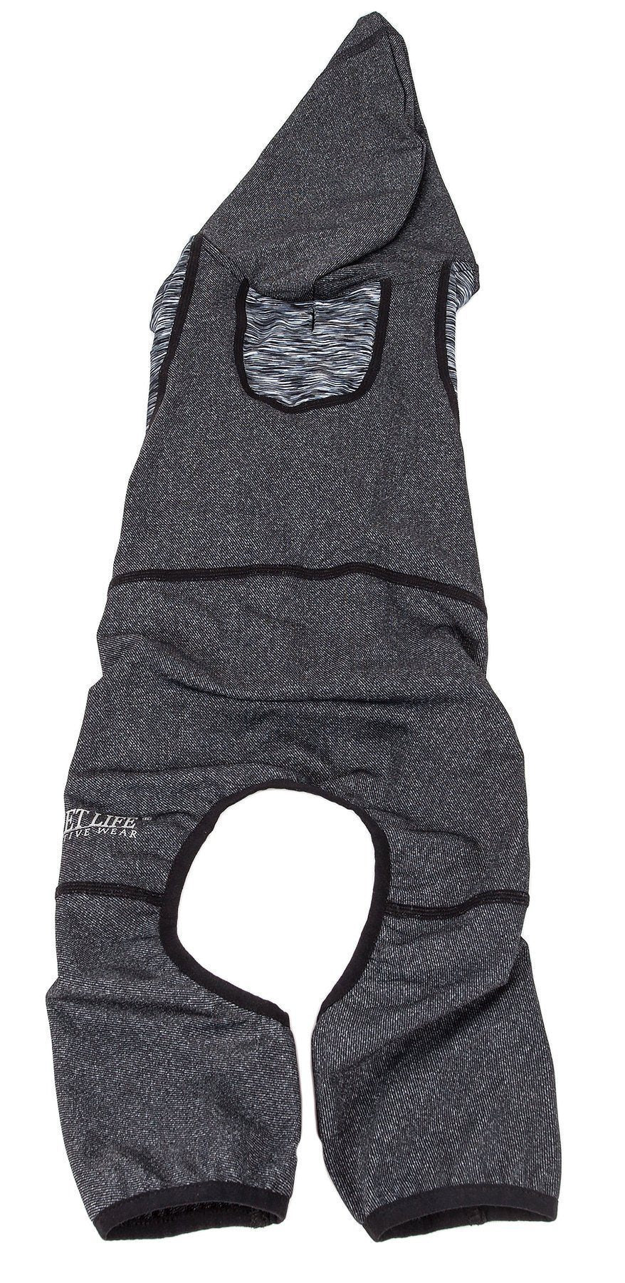 Pet Life® Active 'Pawsterity' Mediumweight 4-Way-Stretch Yoga Fitness Dog Tracksuit Hoodie