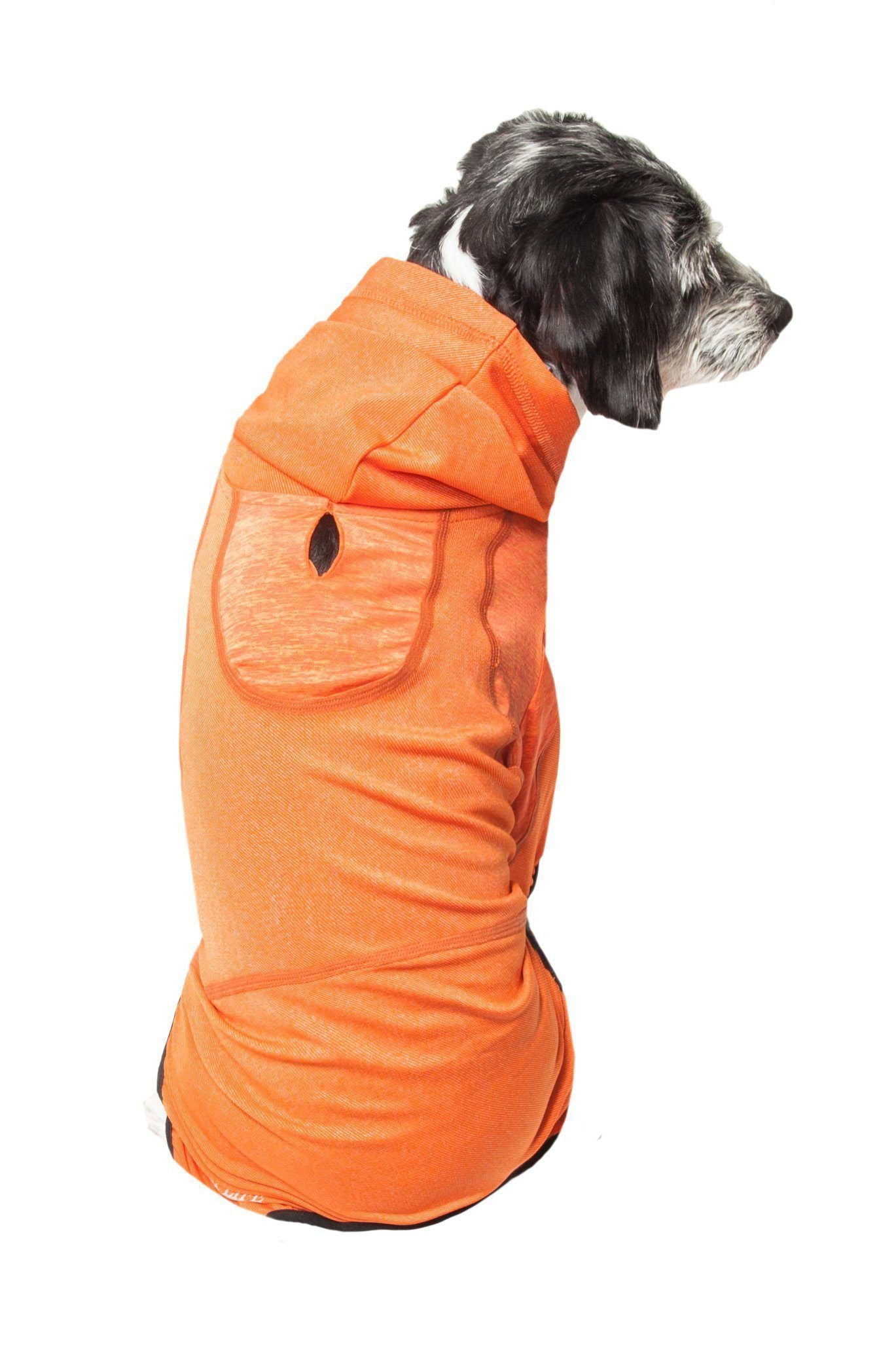 Pet Life® Active 'Pawsterity' Mediumweight 4-Way-Stretch Yoga Fitness Dog Tracksuit Hoodie