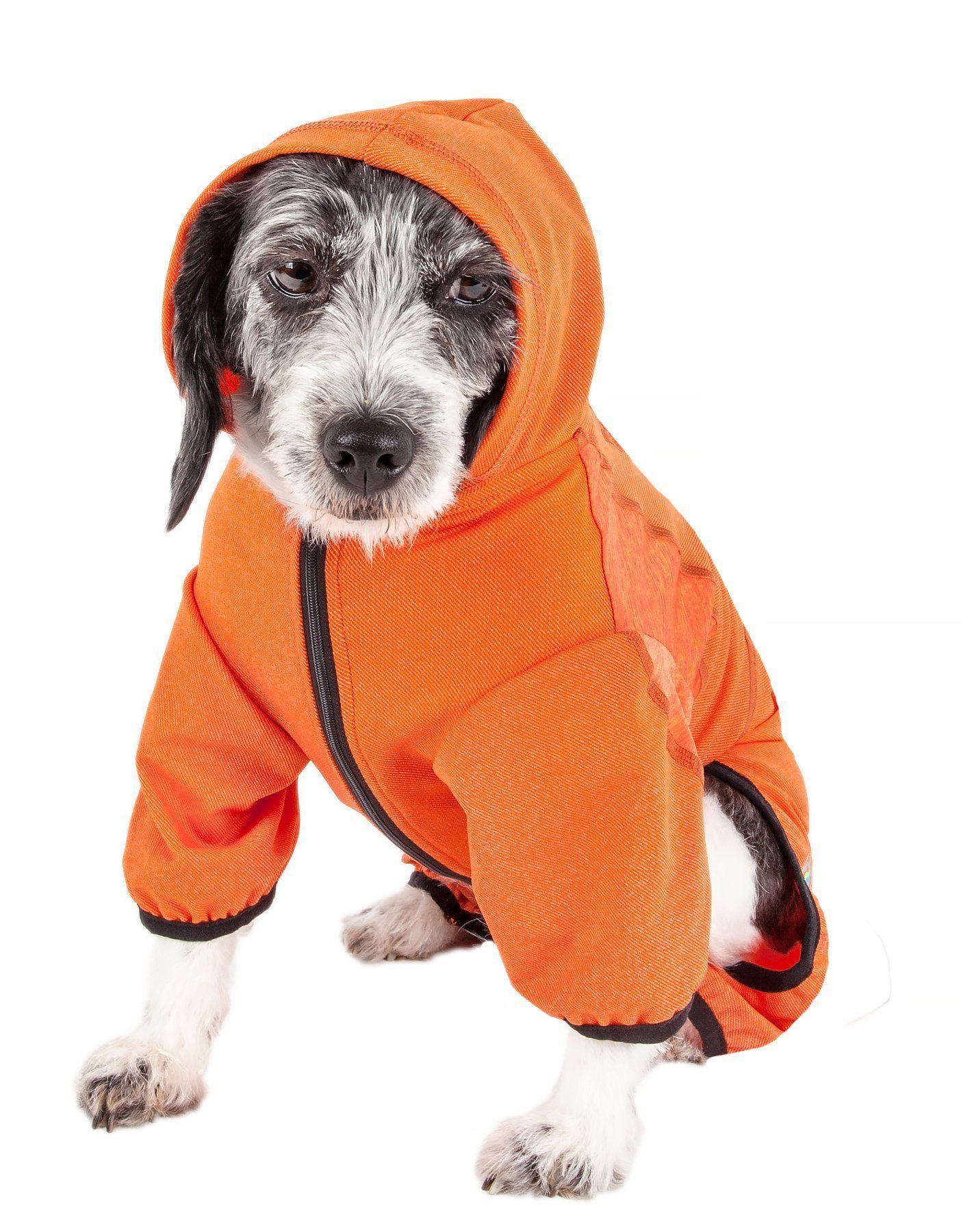 Pet Life® Active 'Pawsterity' Mediumweight 4-Way-Stretch Yoga Fitness Dog Tracksuit Hoodie