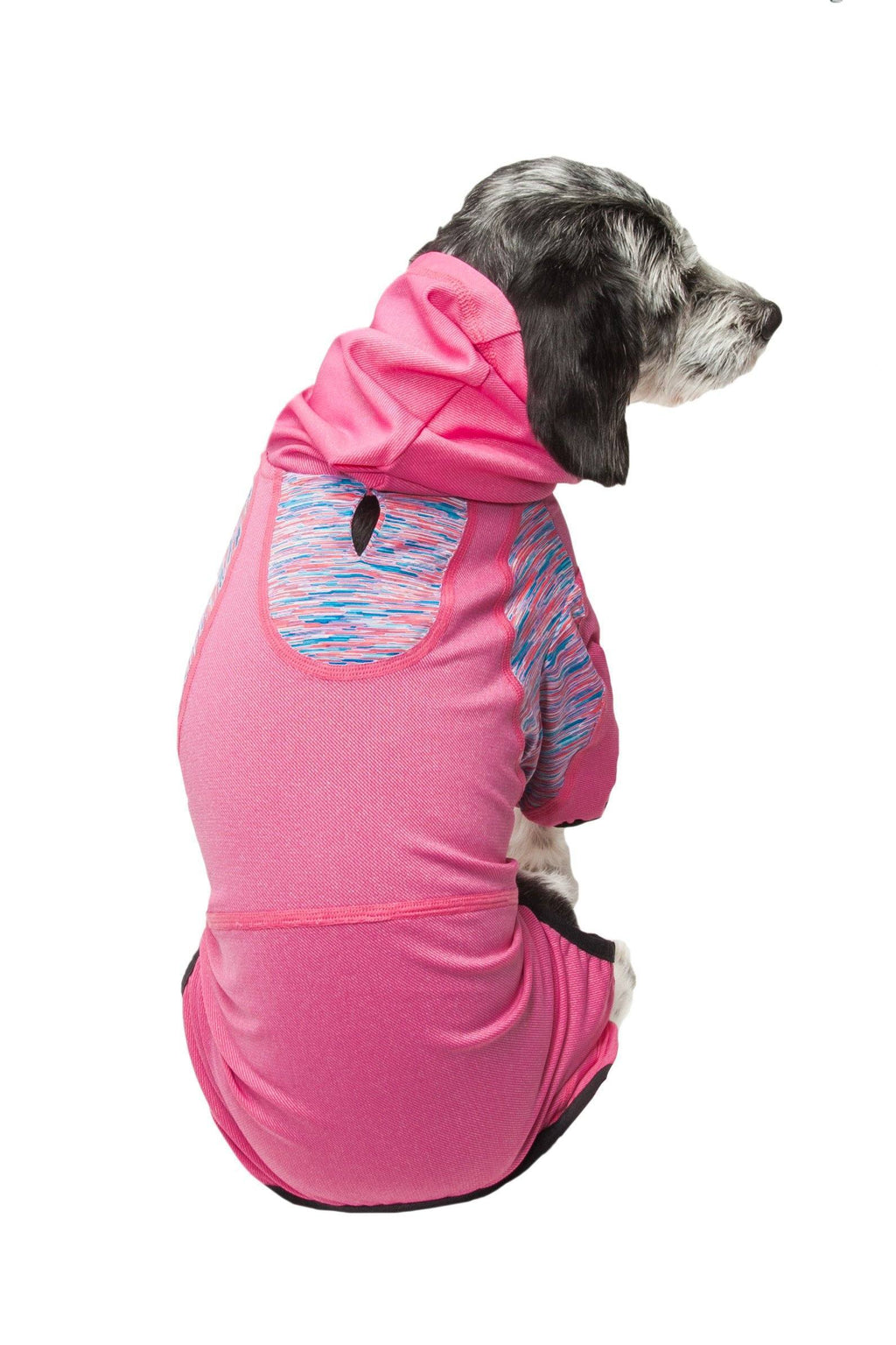 Pet Life® Active 'Pawsterity' Mediumweight 4-Way-Stretch Yoga Fitness Dog Tracksuit Hoodie