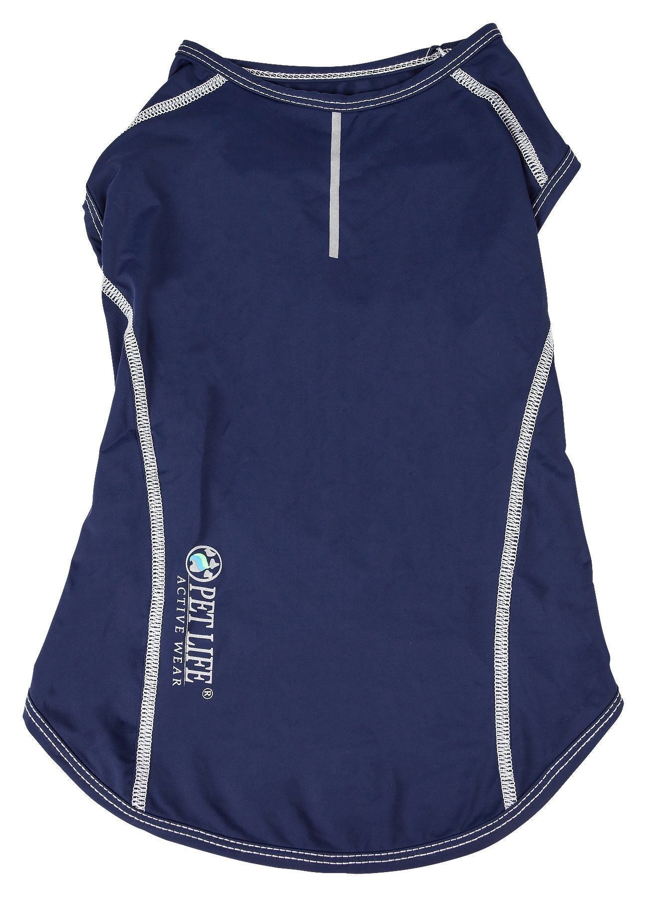 Pet Life®  Active 'Racerbark' 4-Way-Stretch Yoga Fitness Dog T-Shirt Tank Top