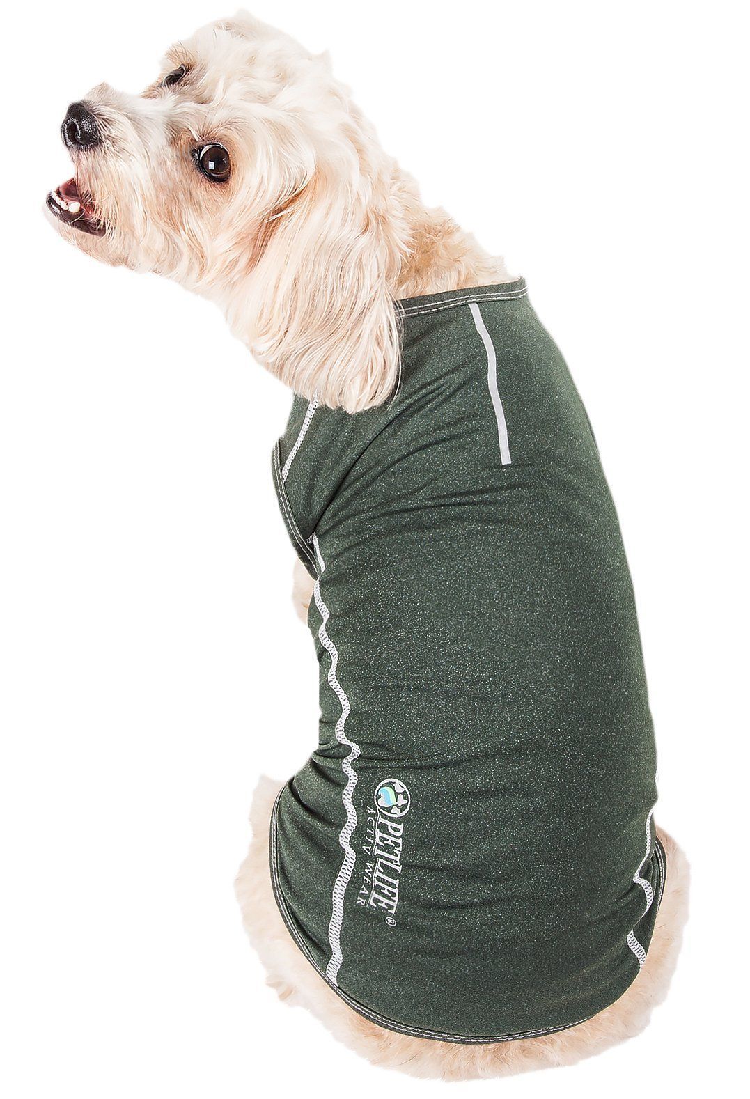 Pet Life®  Active 'Racerbark' 4-Way-Stretch Yoga Fitness Dog T-Shirt Tank Top