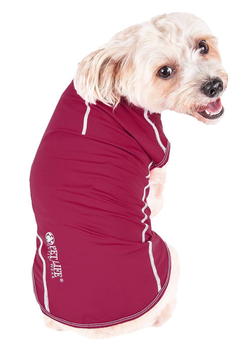 Pet Life®  Active 'Racerbark' 4-Way-Stretch Yoga Fitness Dog T-Shirt Tank Top