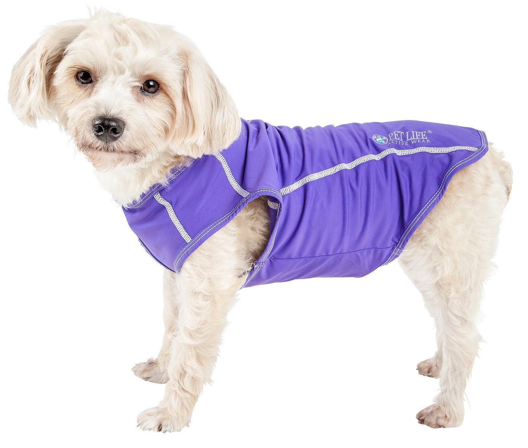 Pet Life®  Active 'Racerbark' 4-Way-Stretch Yoga Fitness Dog T-Shirt Tank Top
