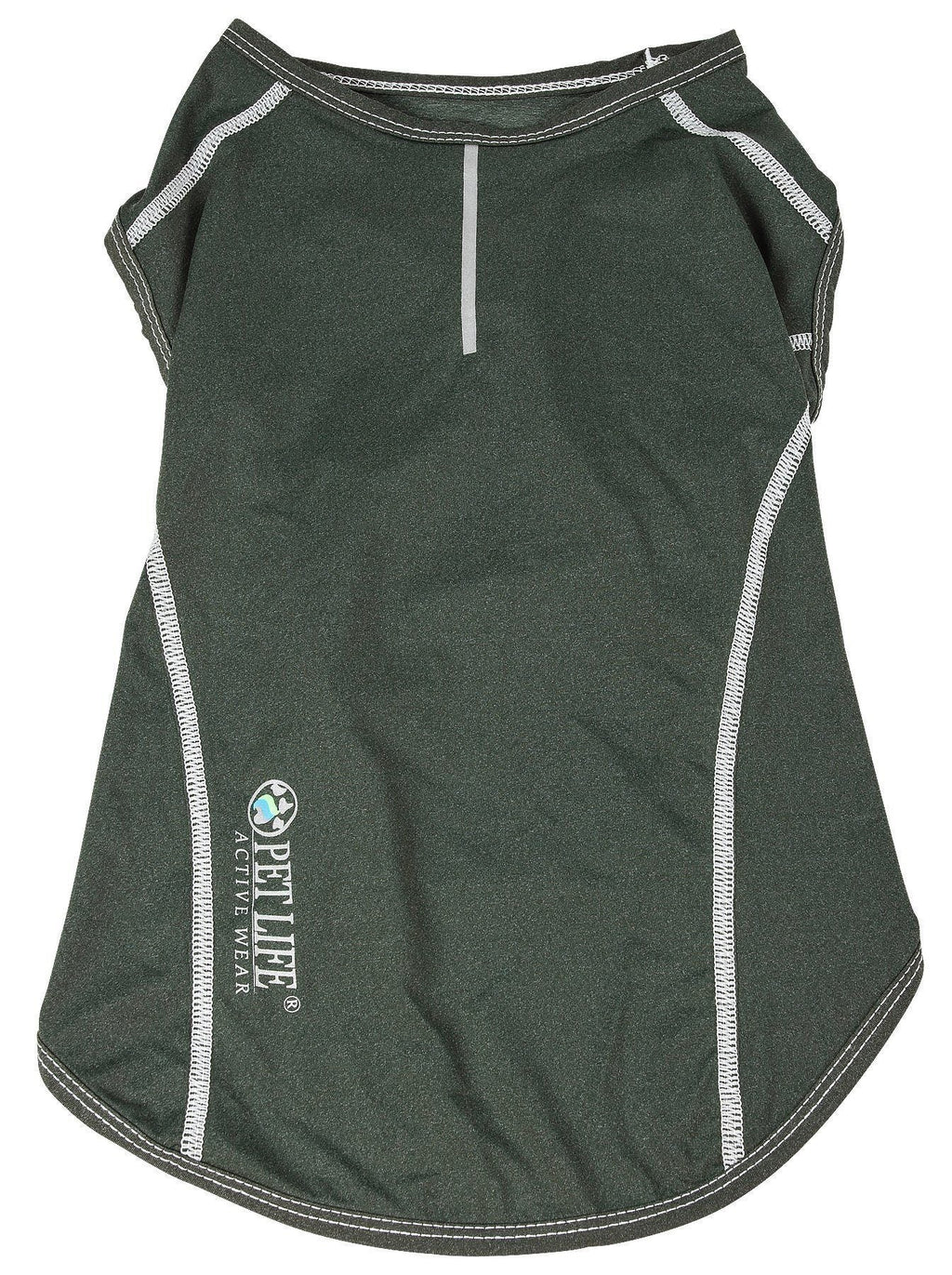 Pet Life®  Active 'Racerbark' 4-Way-Stretch Yoga Fitness Dog T-Shirt Tank Top