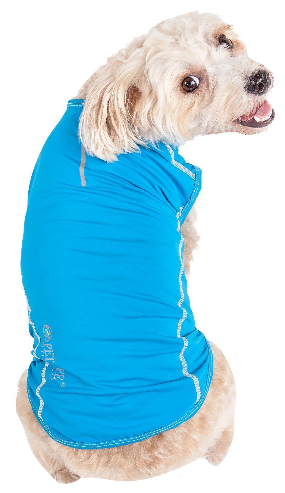 Pet Life®  Active 'Racerbark' 4-Way-Stretch Yoga Fitness Dog T-Shirt Tank Top