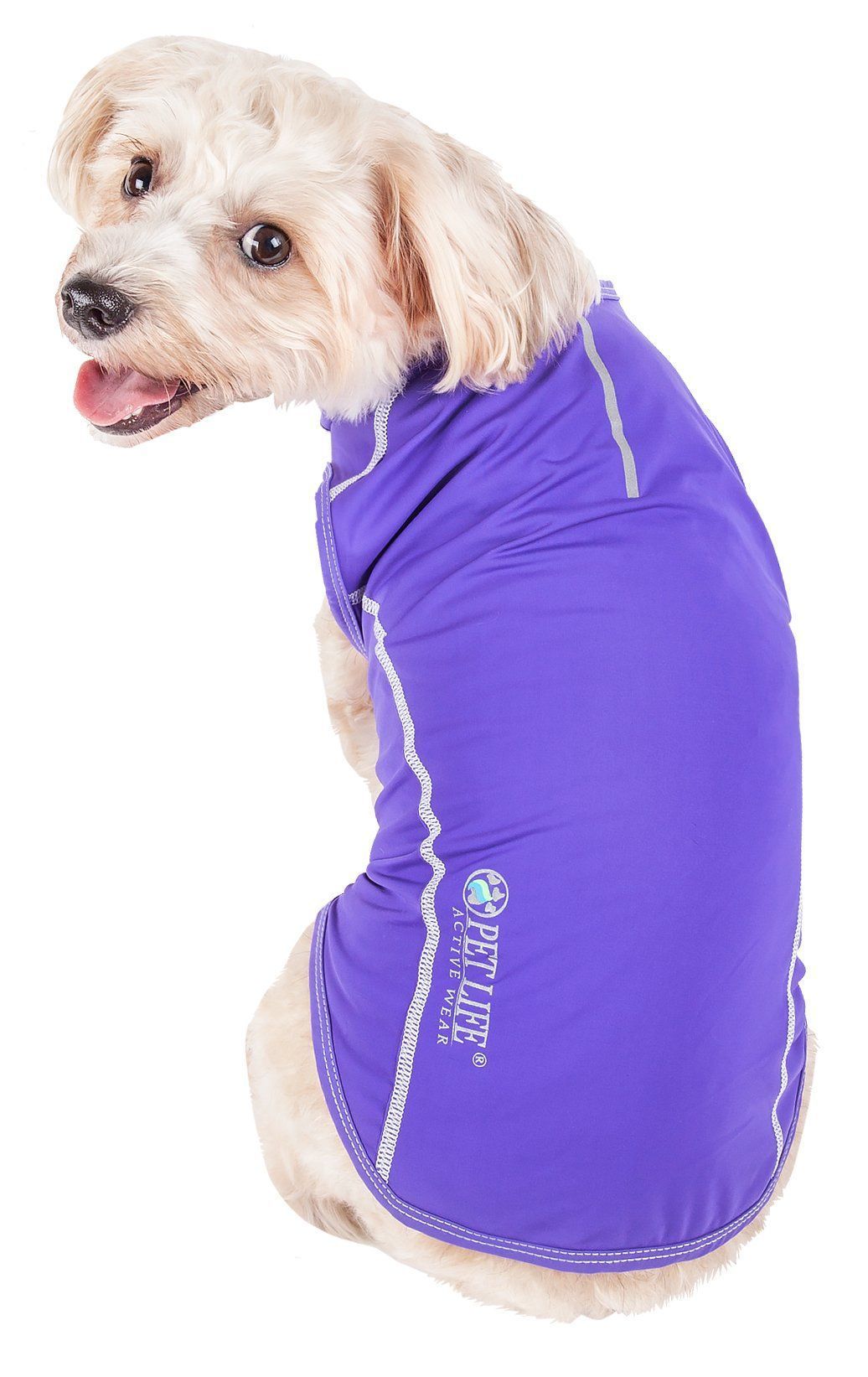 Pet Life®  Active 'Racerbark' 4-Way-Stretch Yoga Fitness Dog T-Shirt Tank Top