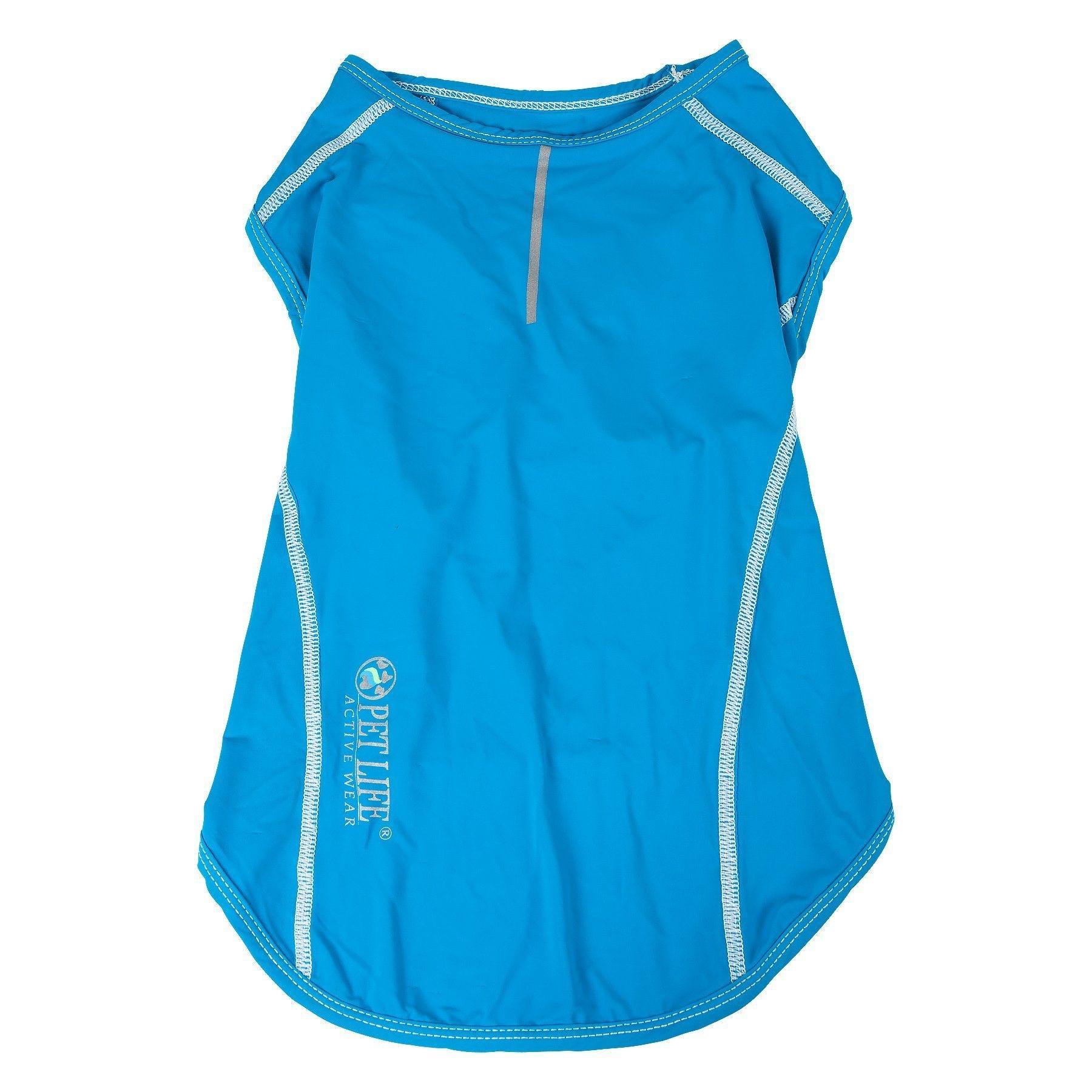 Pet Life®  Active 'Racerbark' 4-Way-Stretch Yoga Fitness Dog T-Shirt Tank Top