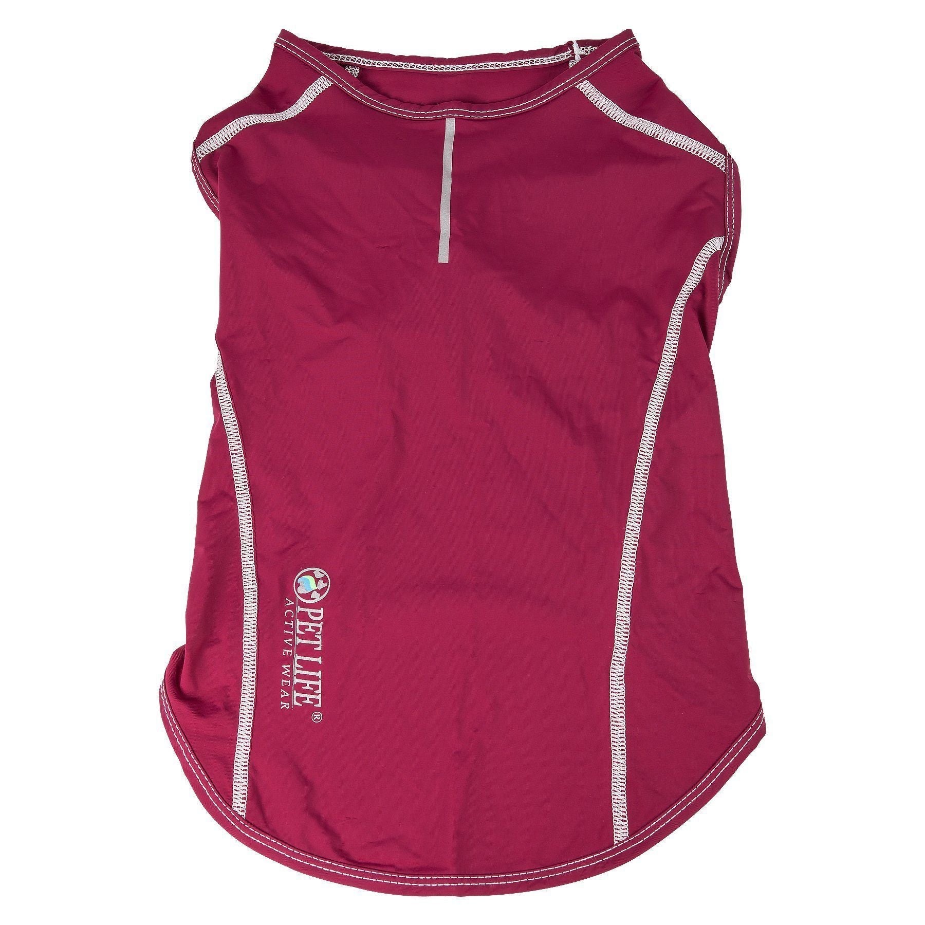Pet Life®  Active 'Racerbark' 4-Way-Stretch Yoga Fitness Dog T-Shirt Tank Top