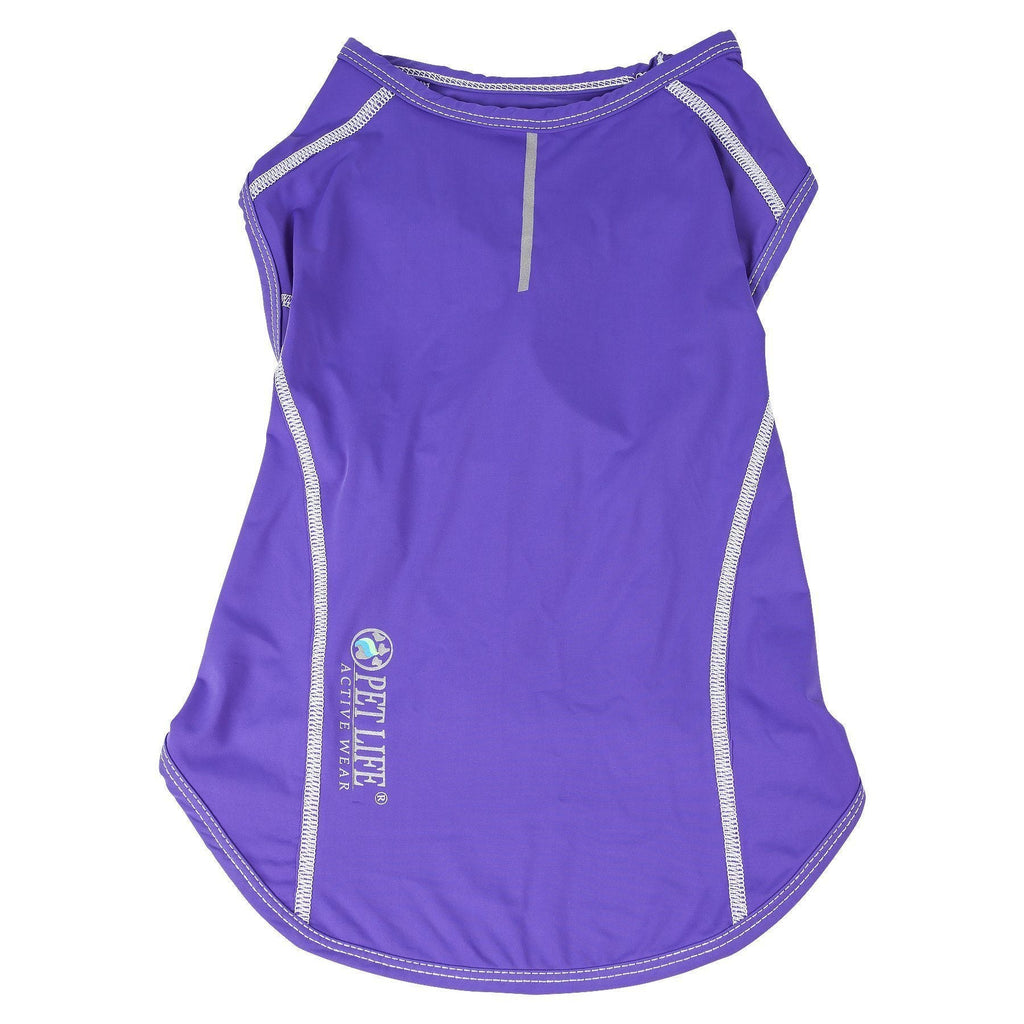 Pet Life®  Active 'Racerbark' 4-Way-Stretch Yoga Fitness Dog T-Shirt Tank Top