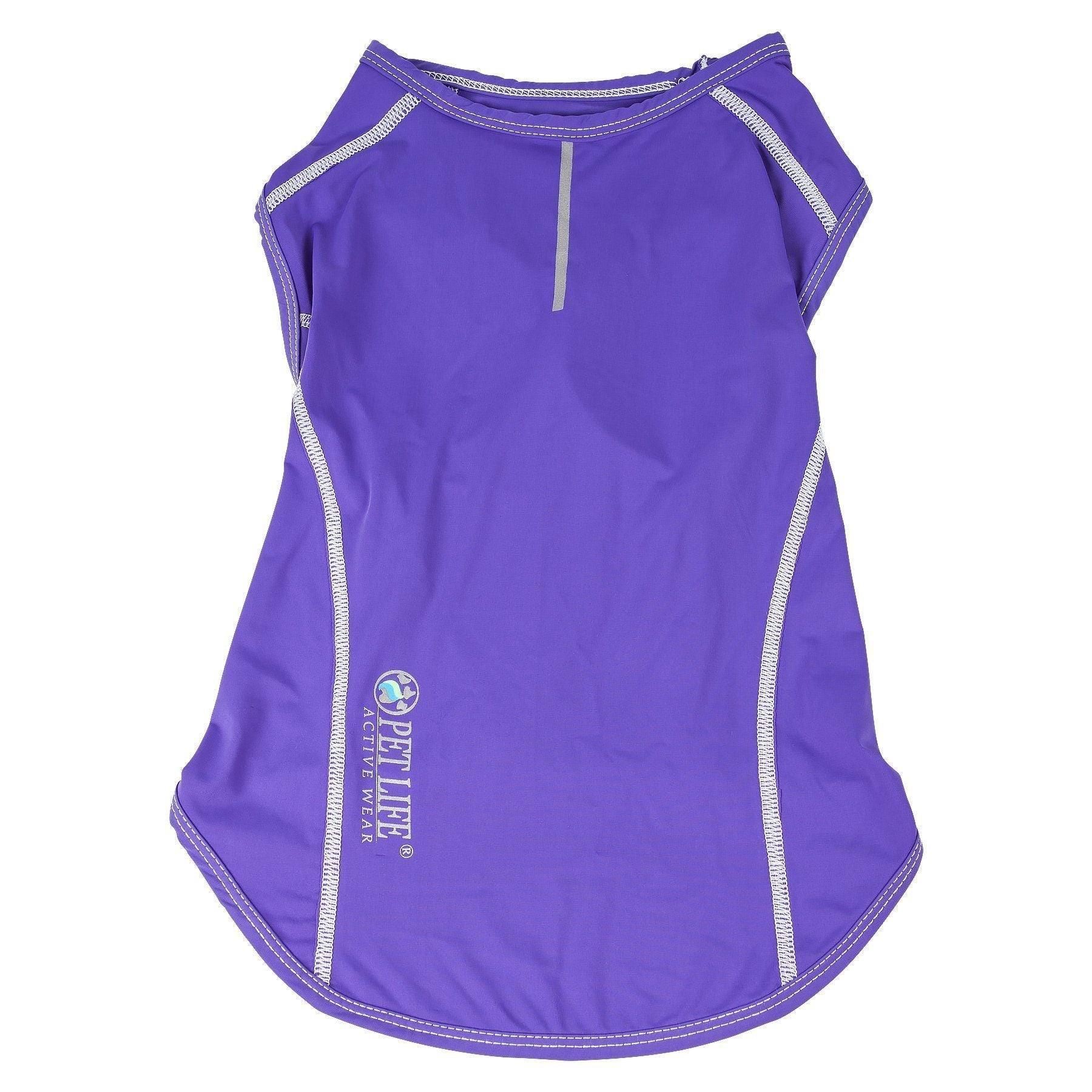 Pet Life®  Active 'Racerbark' 4-Way-Stretch Yoga Fitness Dog T-Shirt Tank Top