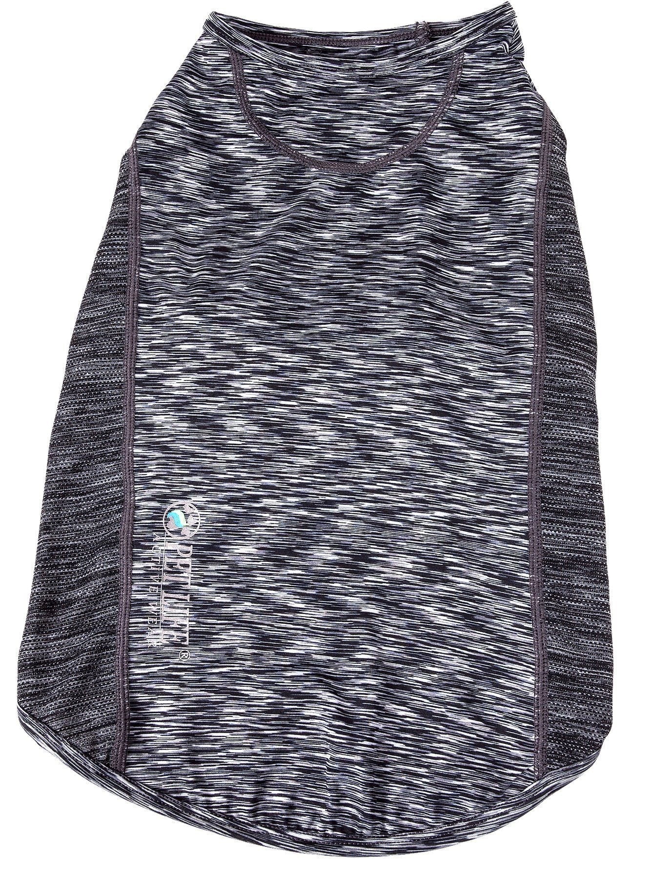 Pet Life® Active 'Warf Speed' Heathered Ultra-Stretch Yoga Fitness Dog T-Shirt