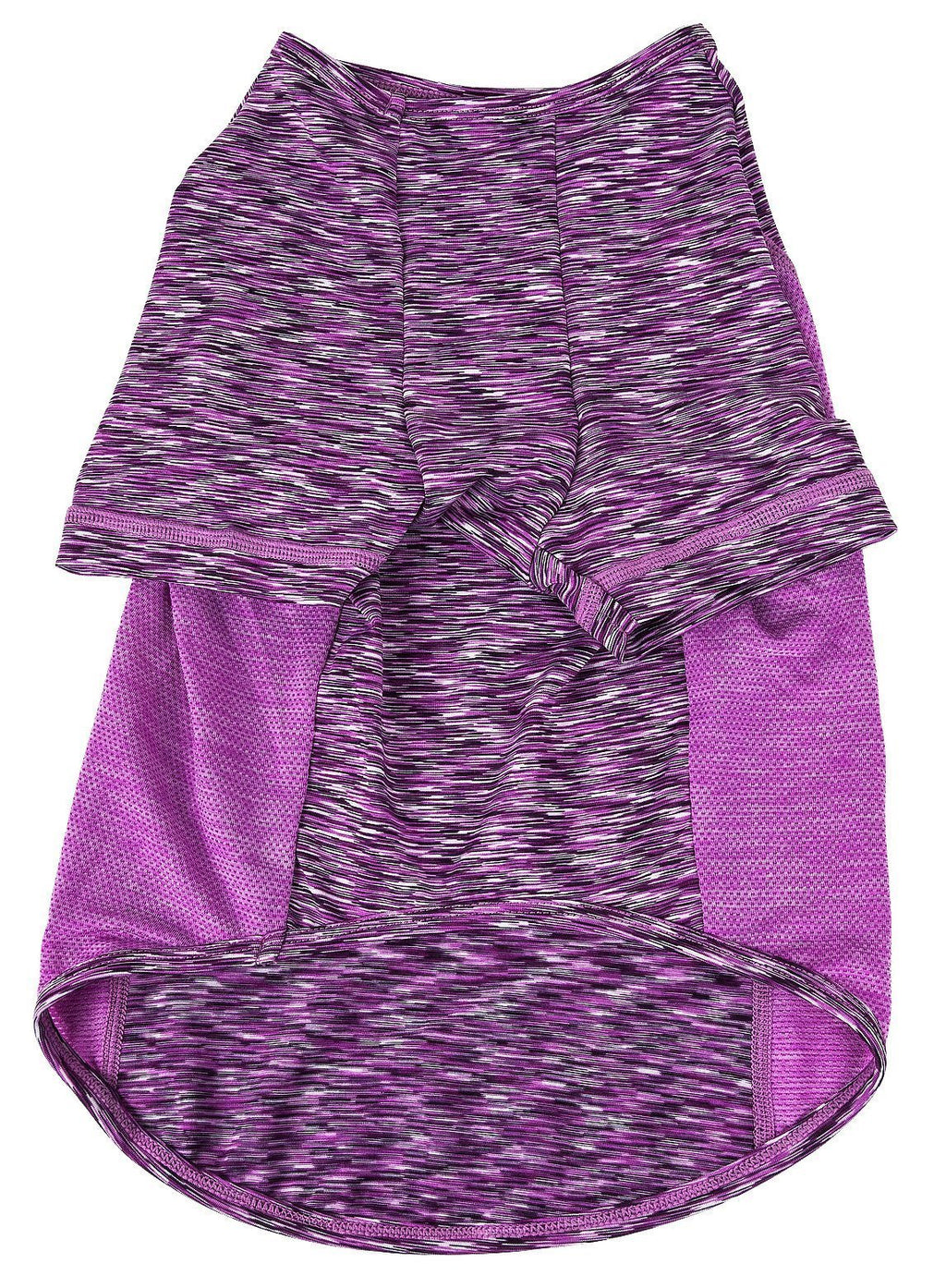 Pet Life® Active 'Warf Speed' Heathered Ultra-Stretch Yoga Fitness Dog T-Shirt
