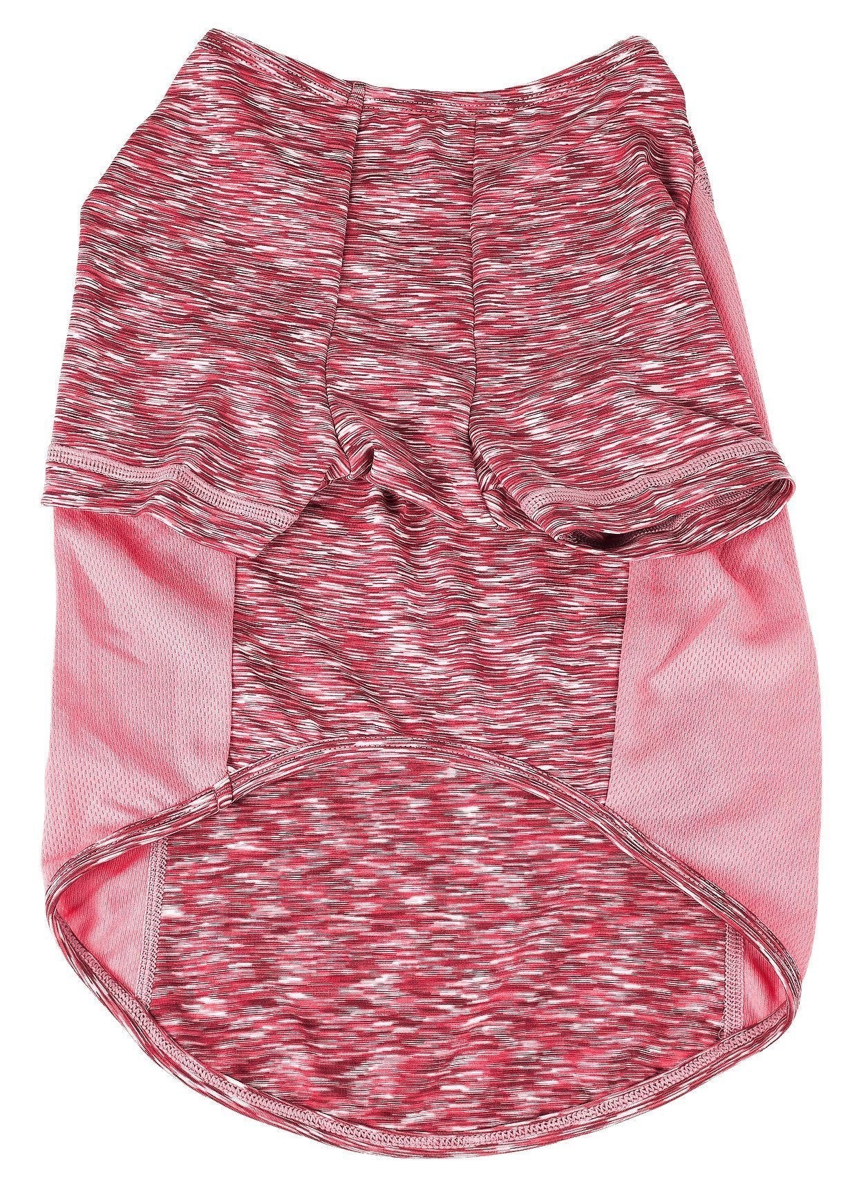 Pet Life® Active 'Warf Speed' Heathered Ultra-Stretch Yoga Fitness Dog T-Shirt