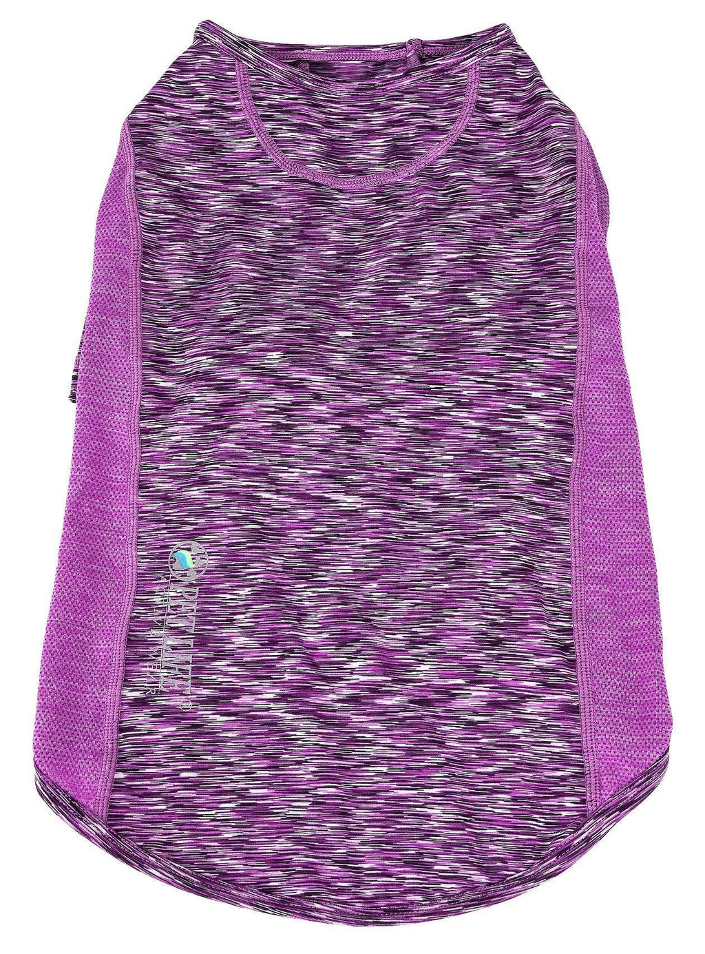 Pet Life® Active 'Warf Speed' Heathered Ultra-Stretch Yoga Fitness Dog T-Shirt