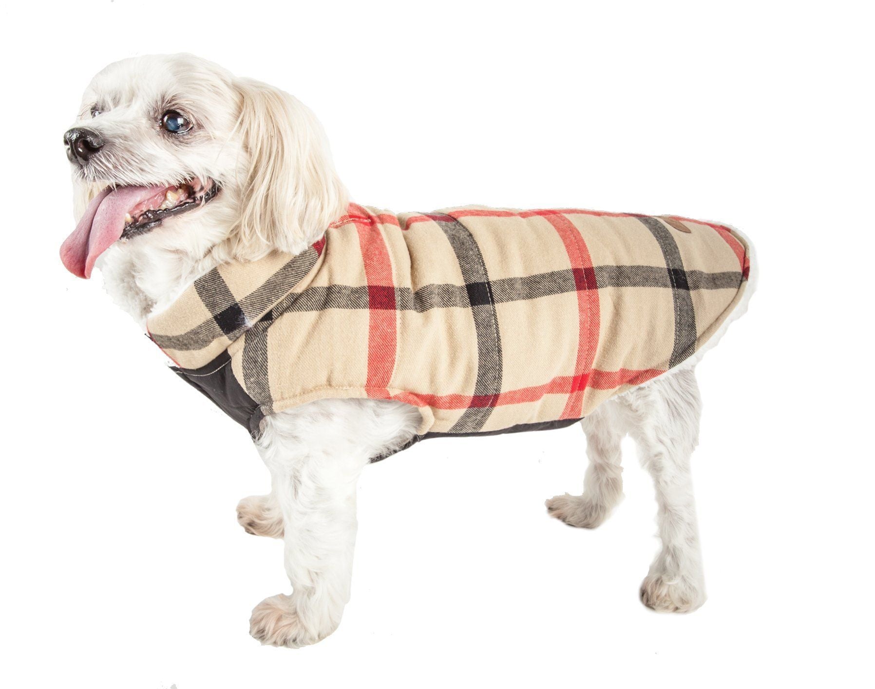 Pet Life®  'Allegiance' Classical Insulated Plaid Fashion Dog Jacket