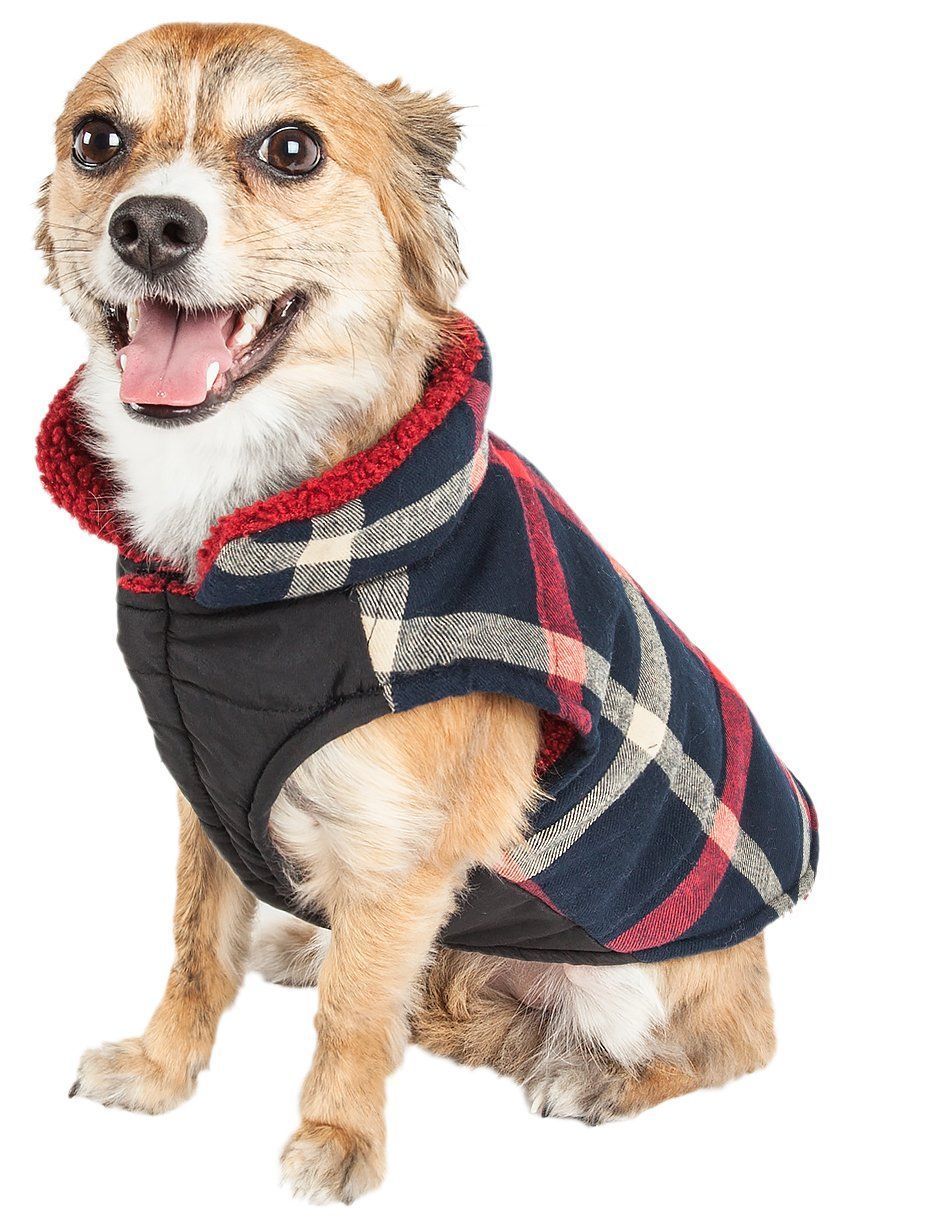 Pet Life®  'Allegiance' Classical Insulated Plaid Fashion Dog Jacket