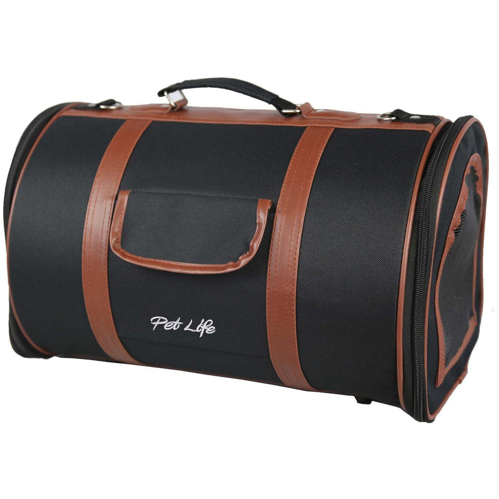 Pet Life® 'Bark Avenue' Cylindrical Airline Approved Fashion Designer Posh Pet Carrier