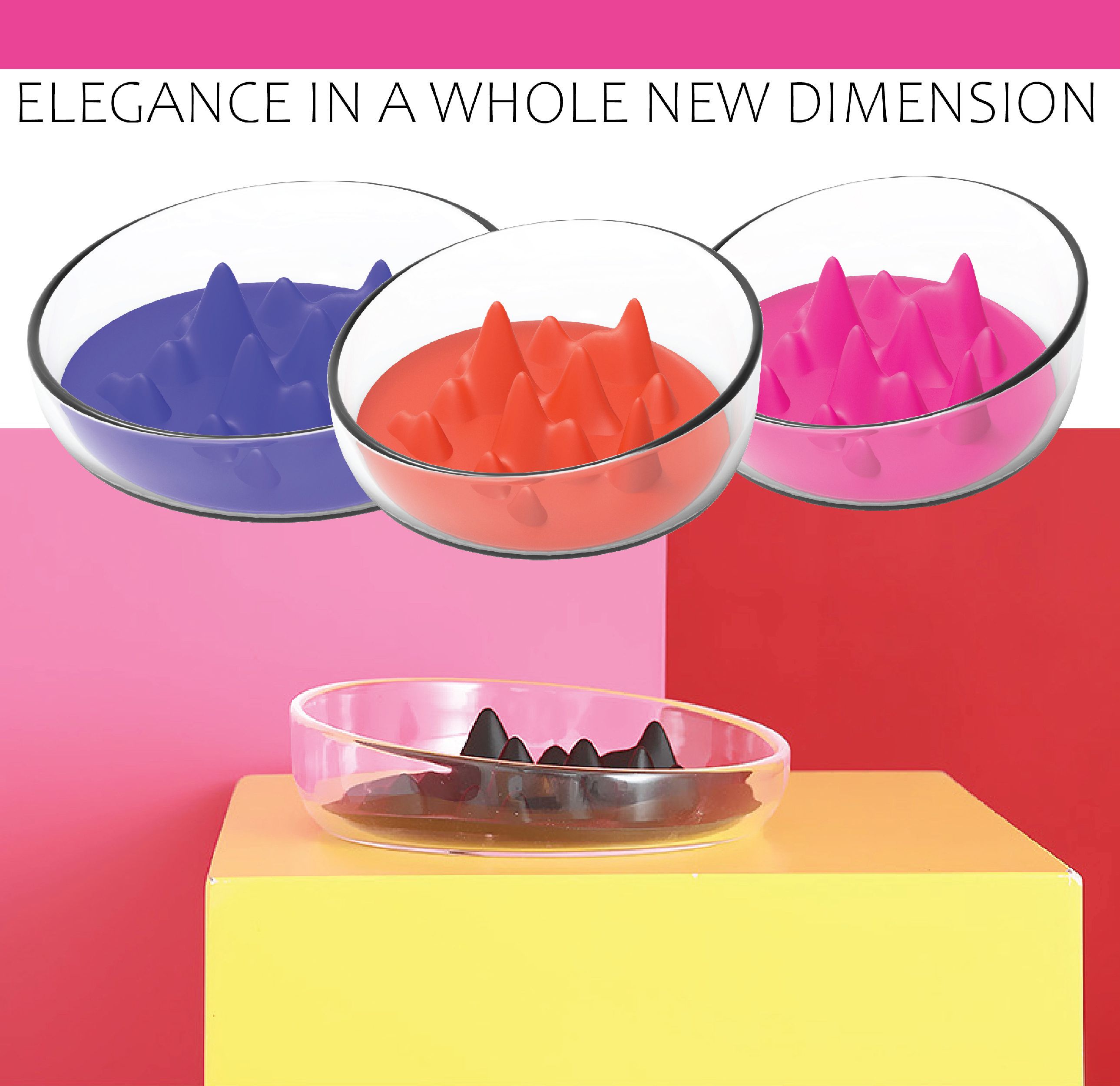 Pet Life® 'Cirlicue' Mountain Shaped Modern Slow Feeding Pet Bowl