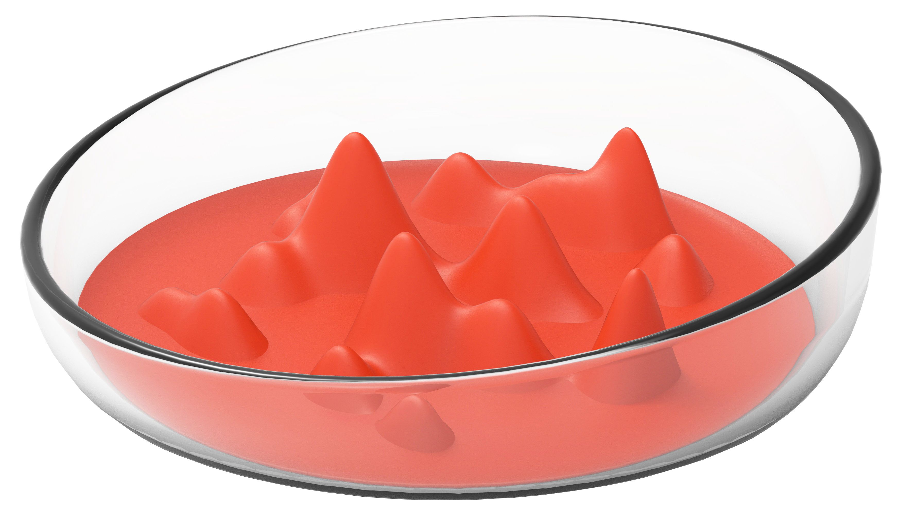Pet Life® 'Cirlicue' Mountain Shaped Modern Slow Feeding Pet Bowl