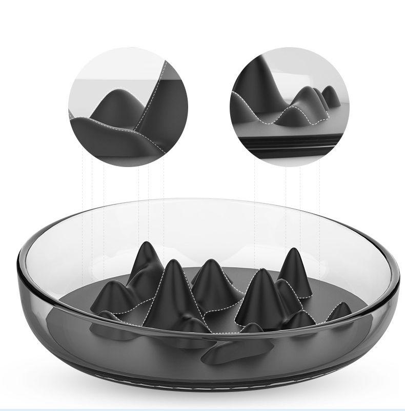 Pet Life® 'Cirlicue' Mountain Shaped Modern Slow Feeding Pet Bowl