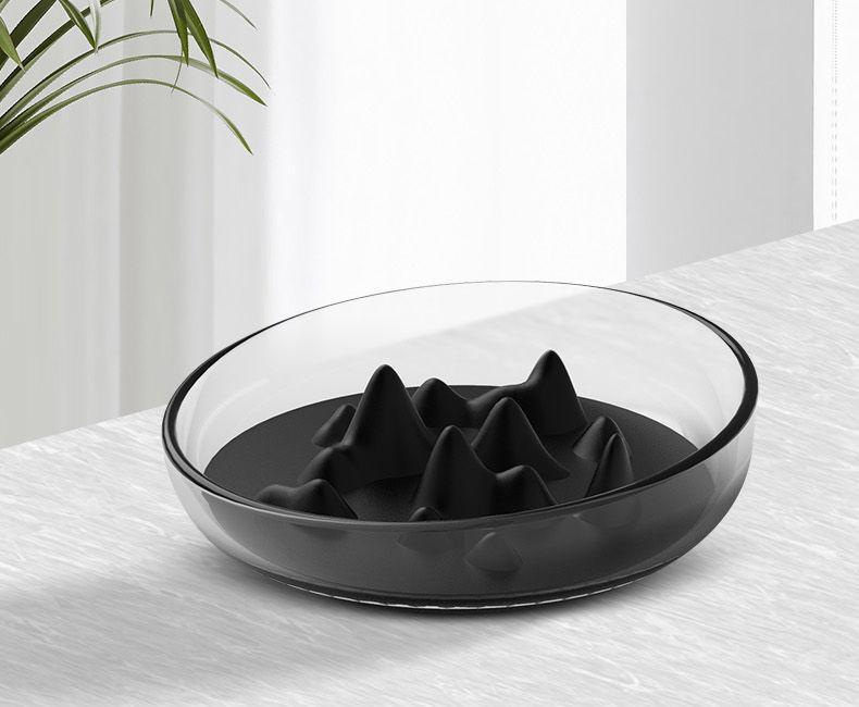 Pet Life® 'Cirlicue' Mountain Shaped Modern Slow Feeding Pet Bowl