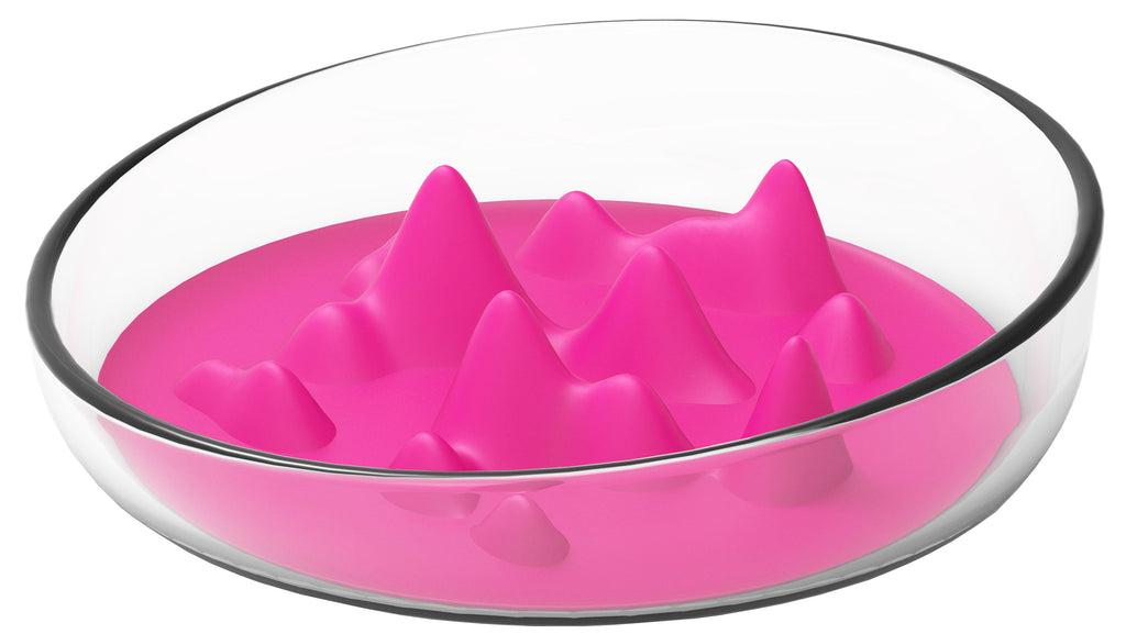 Pet Life® 'Cirlicue' Mountain Shaped Modern Slow Feeding Pet Bowl