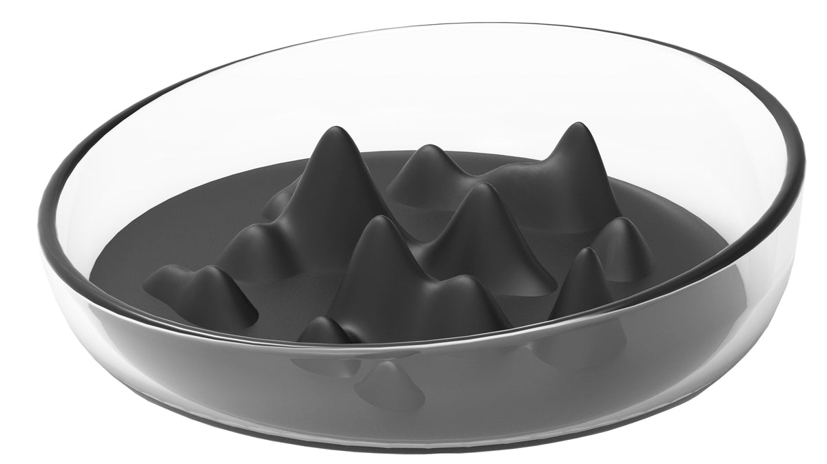 Pet Life® 'Cirlicue' Mountain Shaped Modern Slow Feeding Pet Bowl