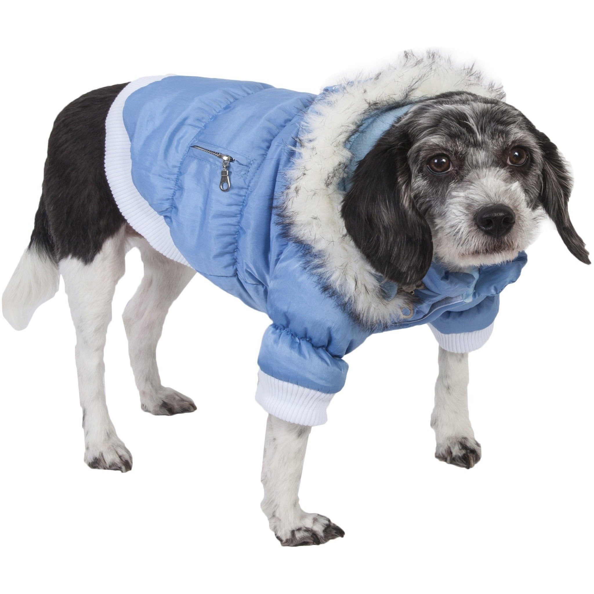 Pet Life® Classic Metallic Fashion 3M Insulated Dog Coat Parka w/ Removable Hood