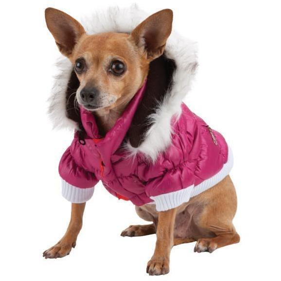 Pet Life® Classic Metallic Fashion 3M Insulated Dog Coat Parka w/ Removable Hood