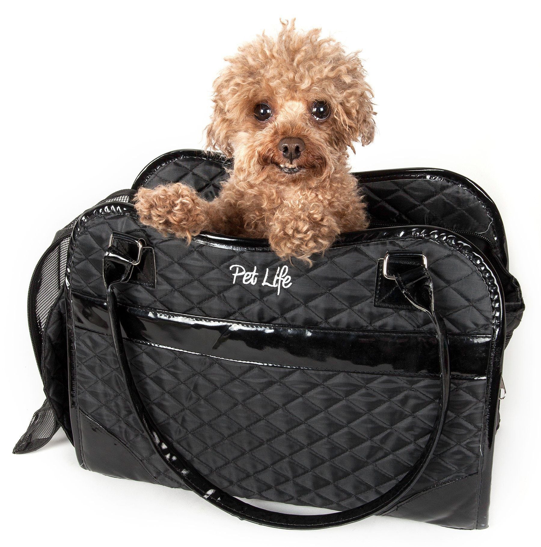Pet Life® Exquisite Airline Approved Designer Travel Pet Handbag Carrier
