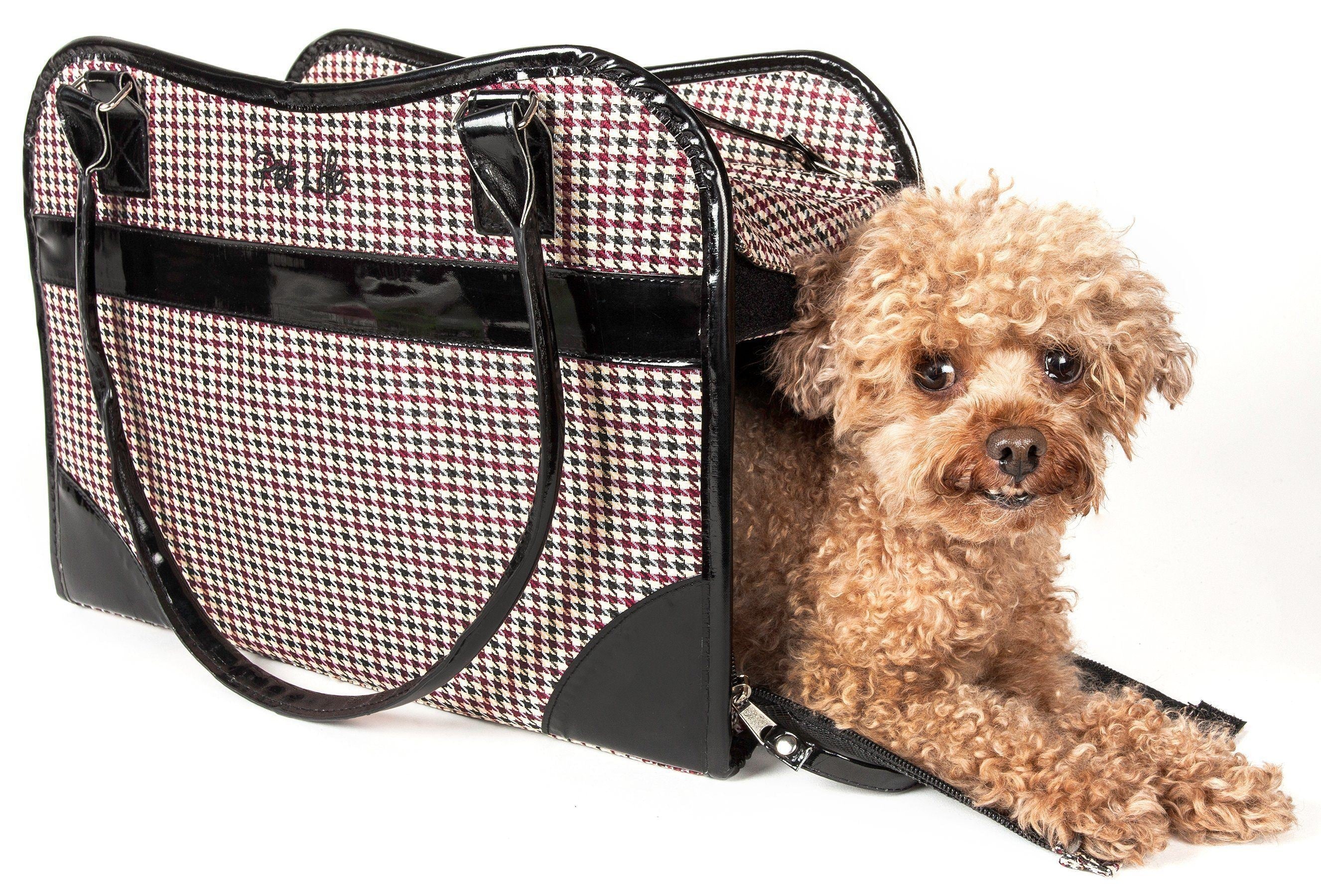 Pet Life® Exquisite Airline Approved Designer Travel Pet Handbag Carrier