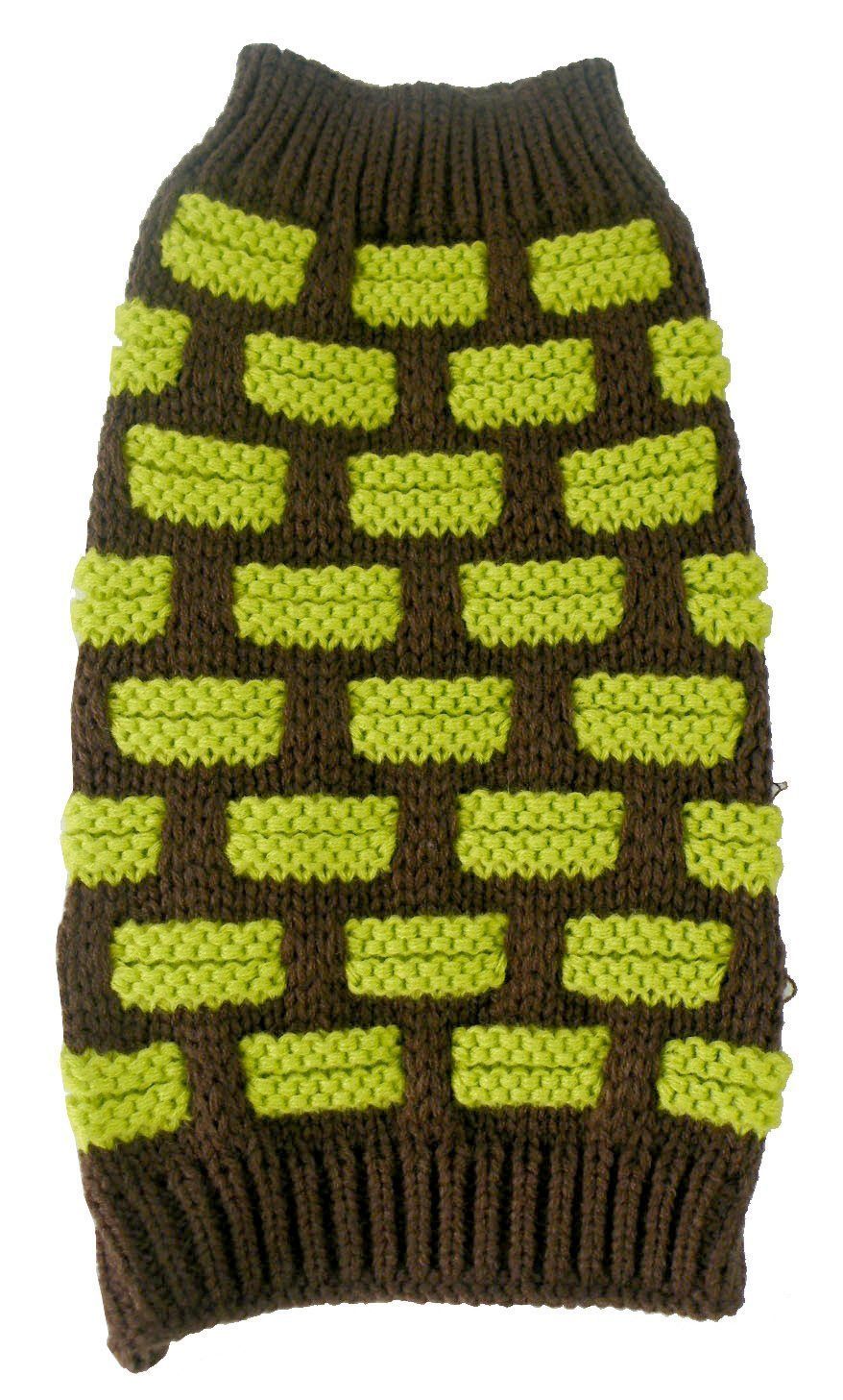 Pet Life® Fashion Weaved Heavy Knit Designer Ribbed Turtle Neck Dog Sweater