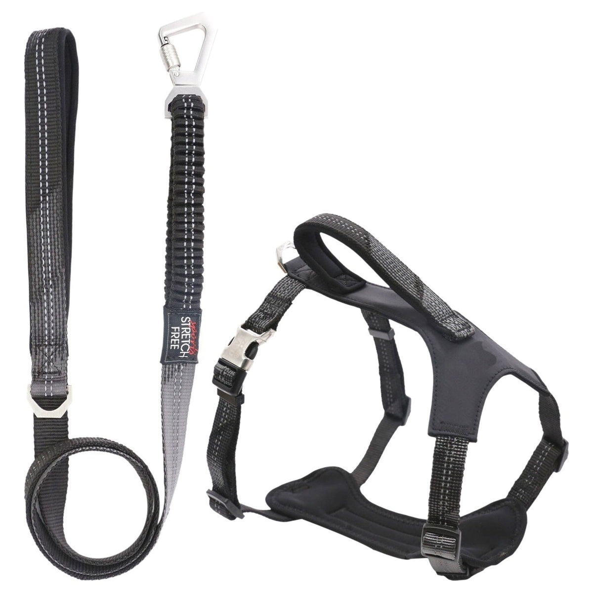 Pet Life® 2-in-1 Shock Absorbing Neoprene Padded Reflective Dog Leash and Harness