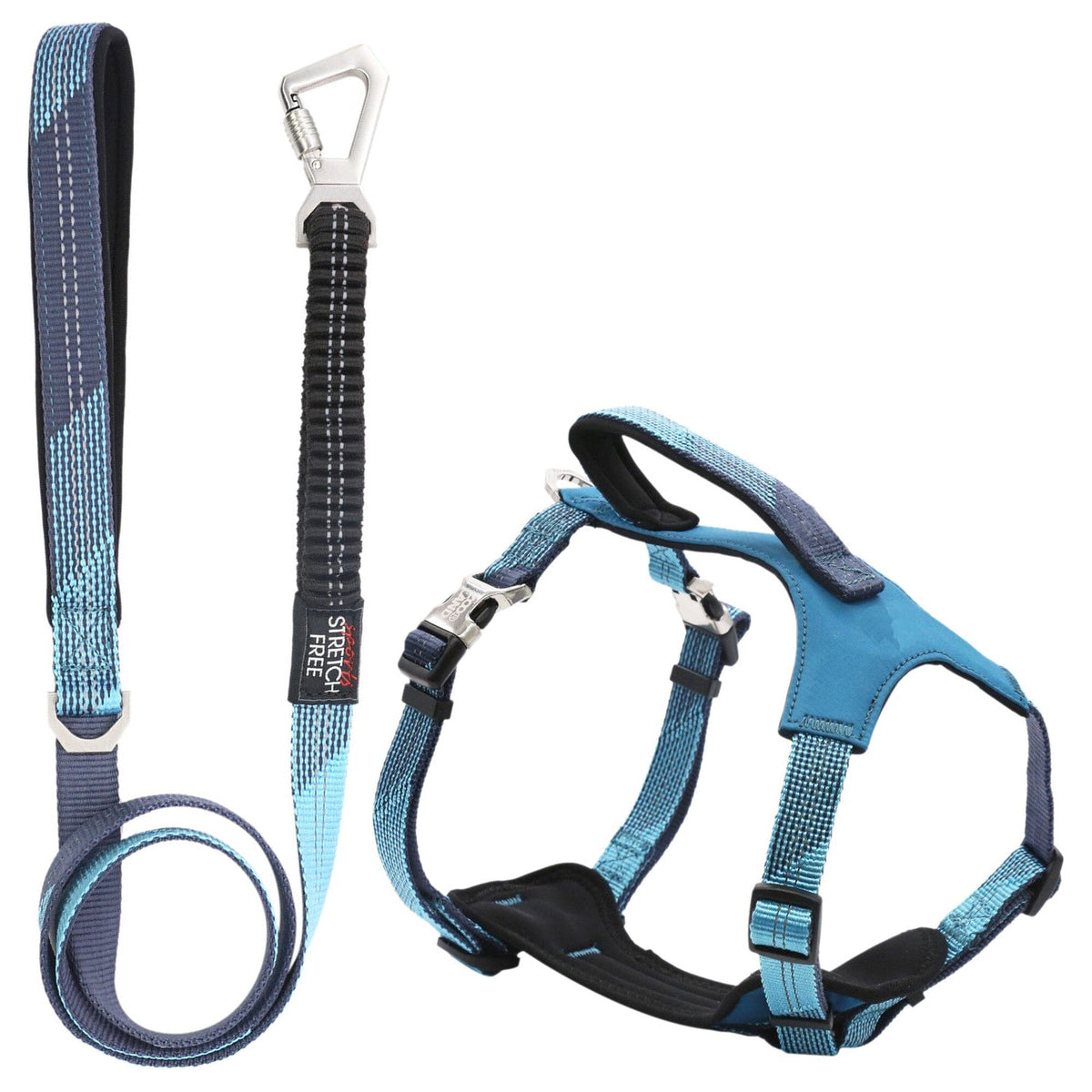 Pet Life® 2-in-1 Shock Absorbing Neoprene Padded Reflective Dog Leash and Harness