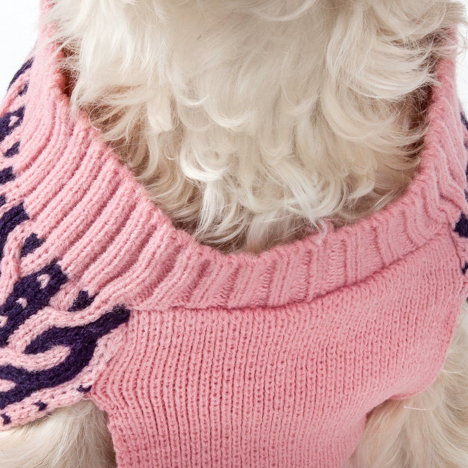 Pet Life® 'Harmonious' Dual Color Weaved Heavy Cable Knitted Sweater