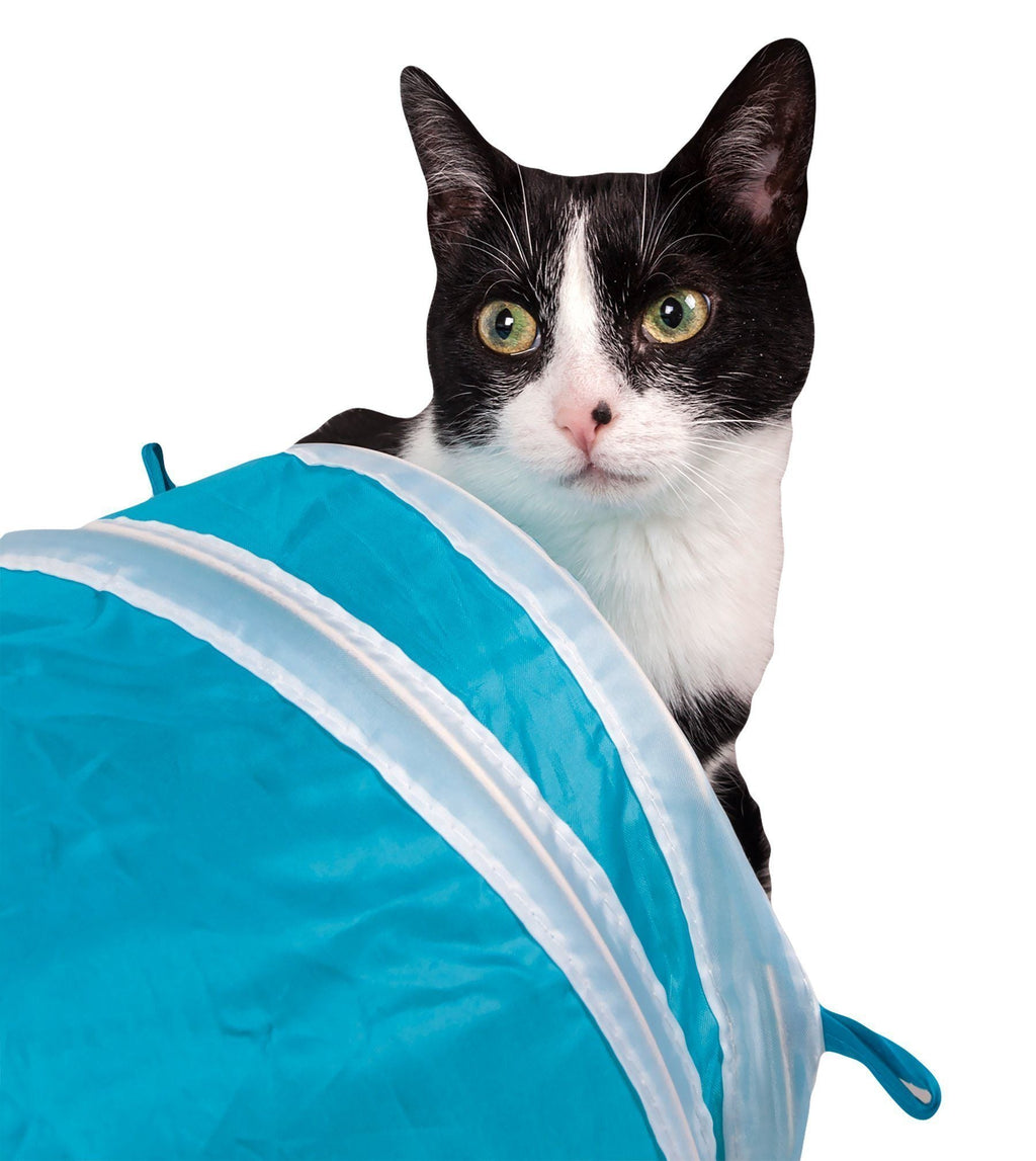 Pet Life® 'Kitting-Go-Seek' Collapsible Folding Travel 3-way Kitty Cat Tunnel