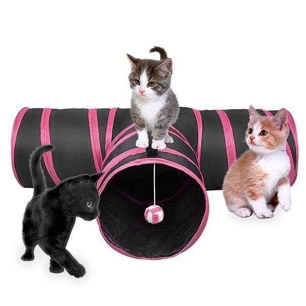 Pet Life® 'Kitting-Go-Seek' Collapsible Folding Travel 3-way Kitty Cat Tunnel