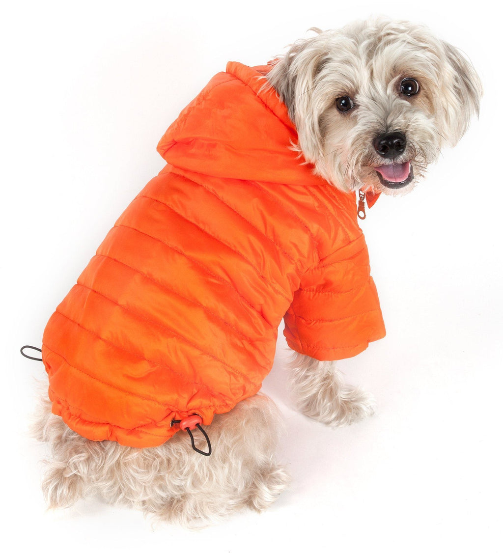 Pet Life® Lightweight Adjustable and Collapsible 'Sporty Avalanche' Dog Coat w/ Pop-out Zippered Hood