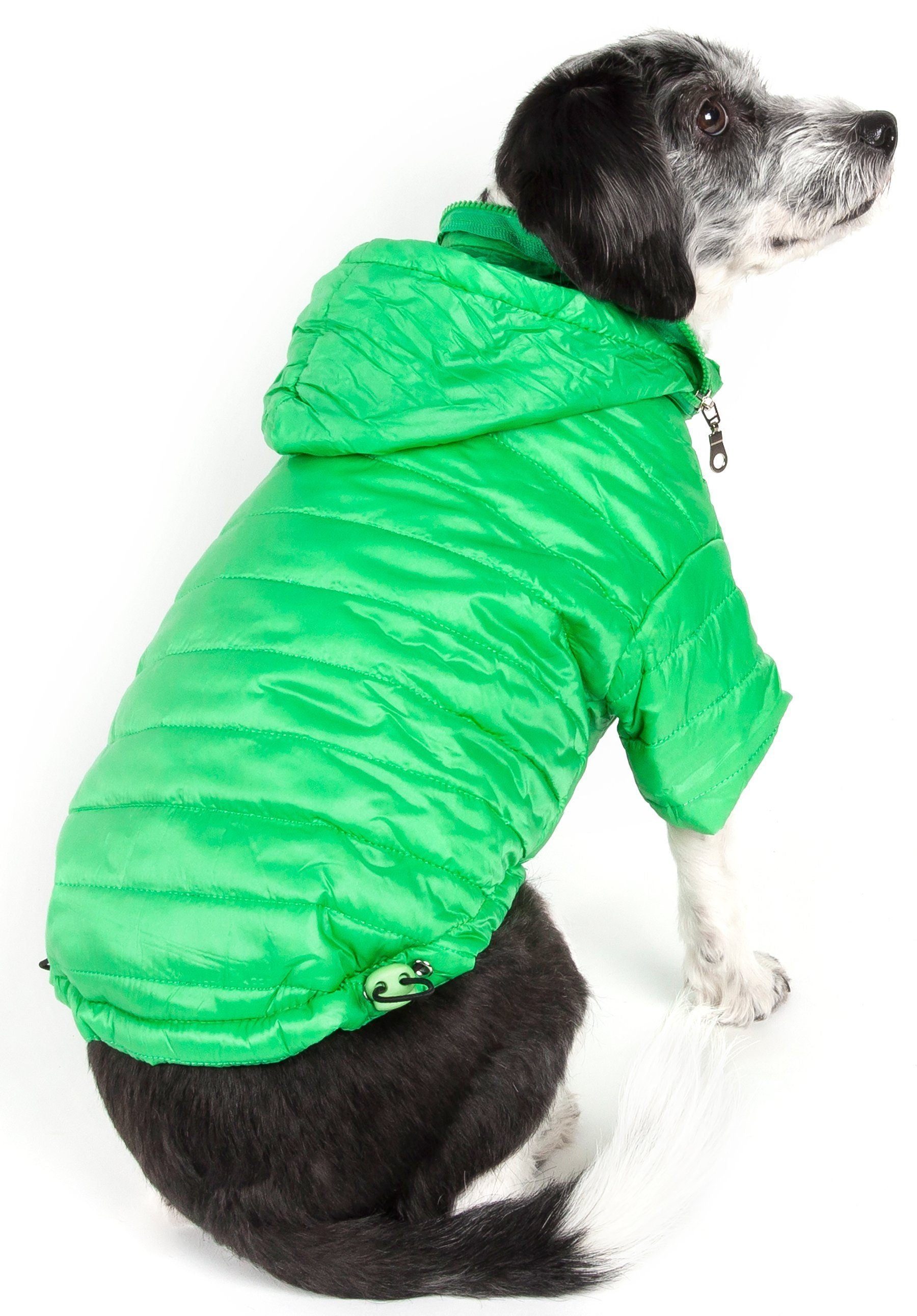 Pet Life® Lightweight Adjustable and Collapsible 'Sporty Avalanche' Dog Coat w/ Pop-out Zippered Hood