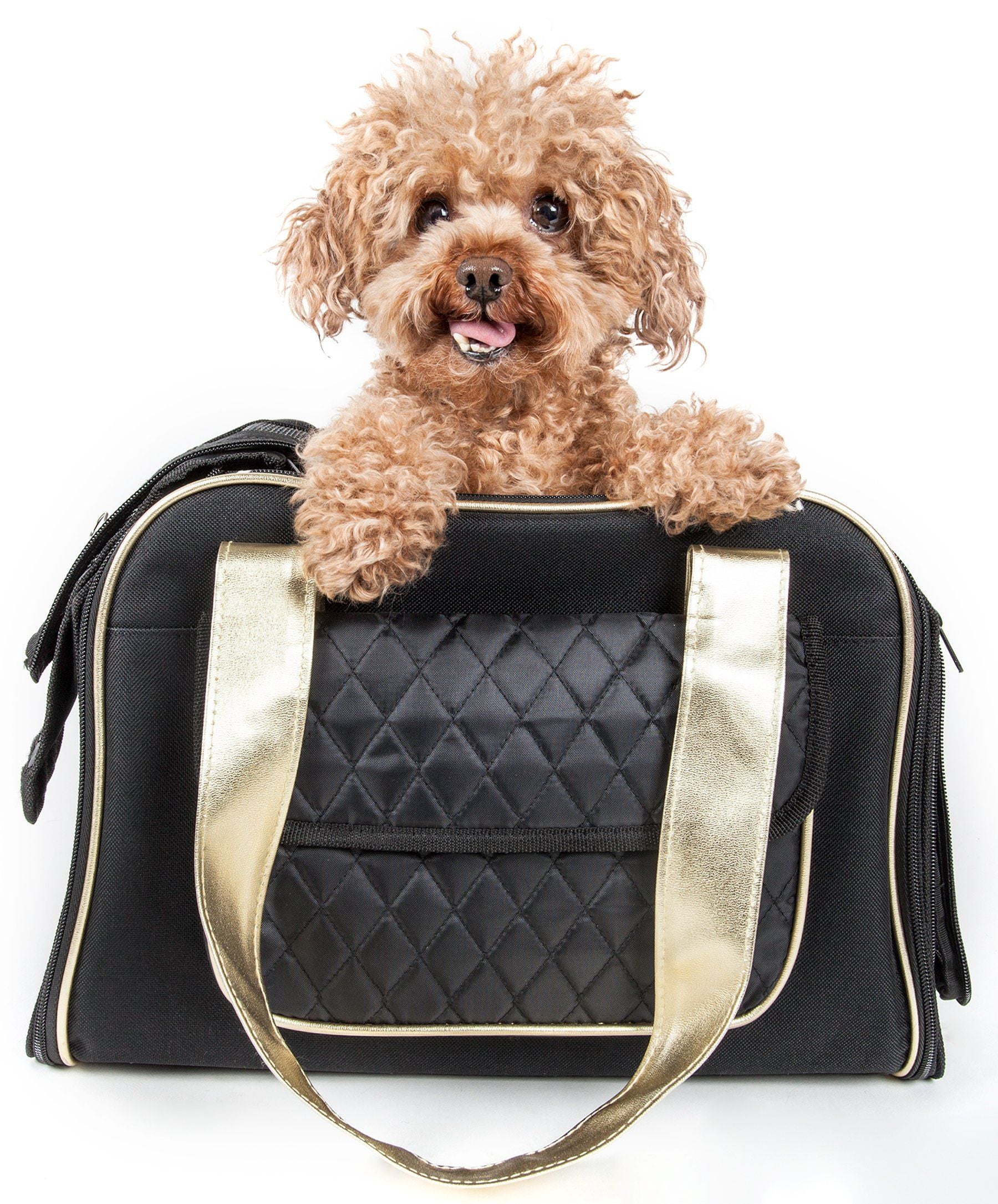 Pet Life® Mystique Airline Approved Fashion Designer Travel Pet Dog Carrier w/ Pouch
