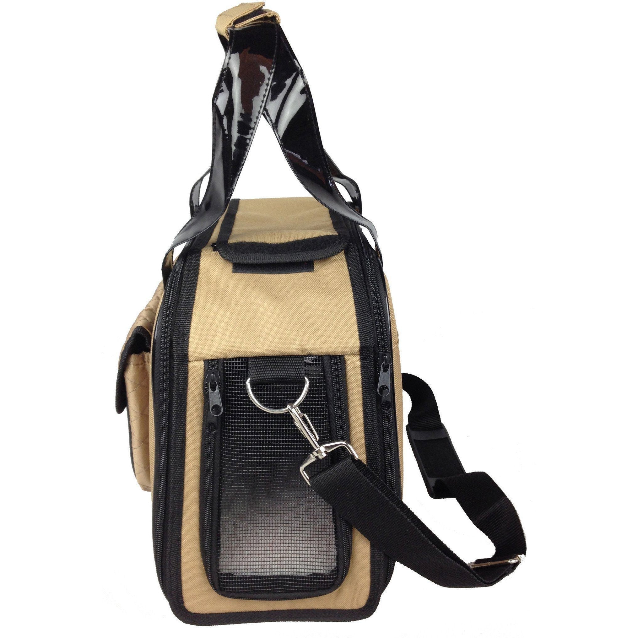 Pet Life® Mystique Airline Approved Fashion Designer Travel Pet Dog Carrier w/ Pouch