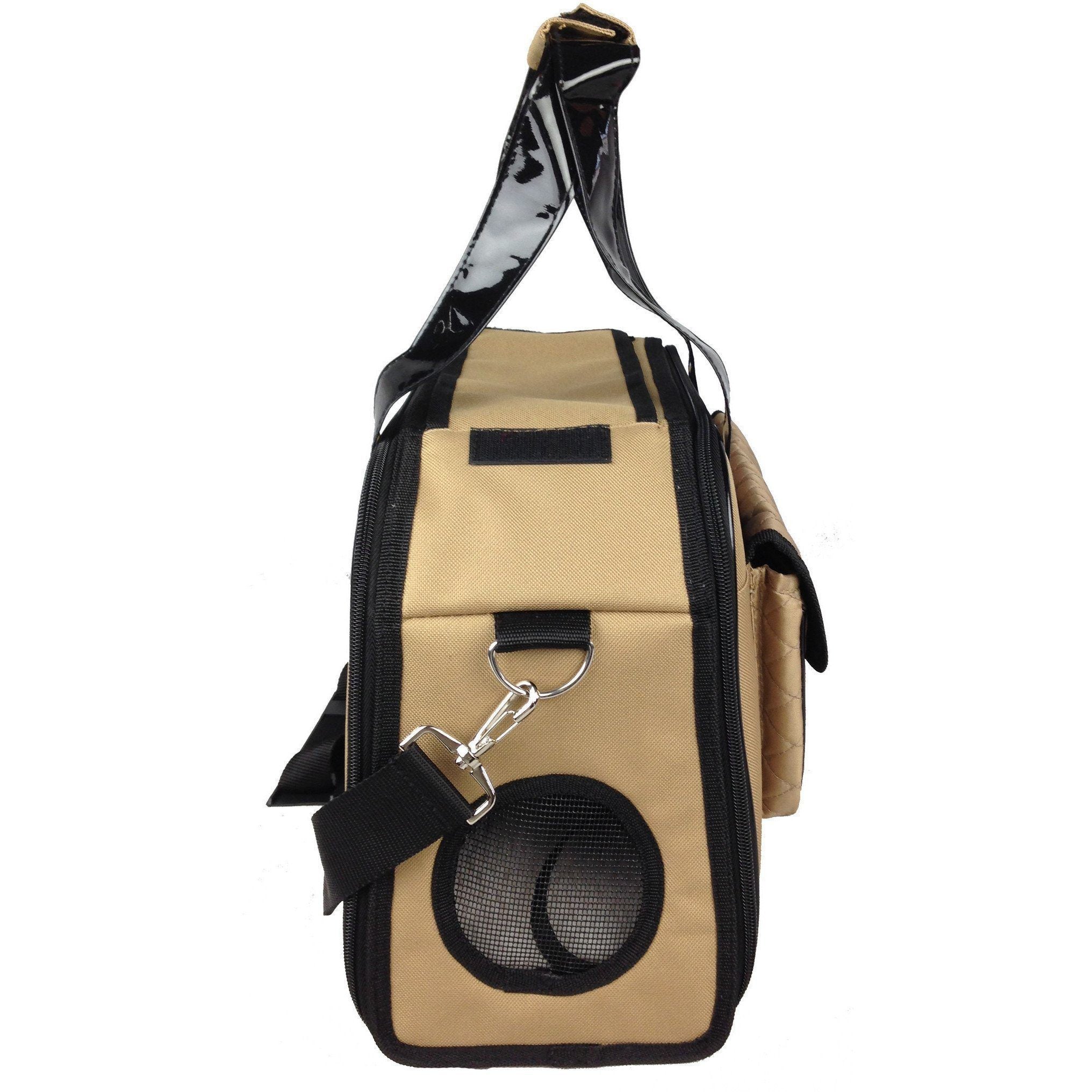 Pet Life® Mystique Airline Approved Fashion Designer Travel Pet Dog Carrier w/ Pouch