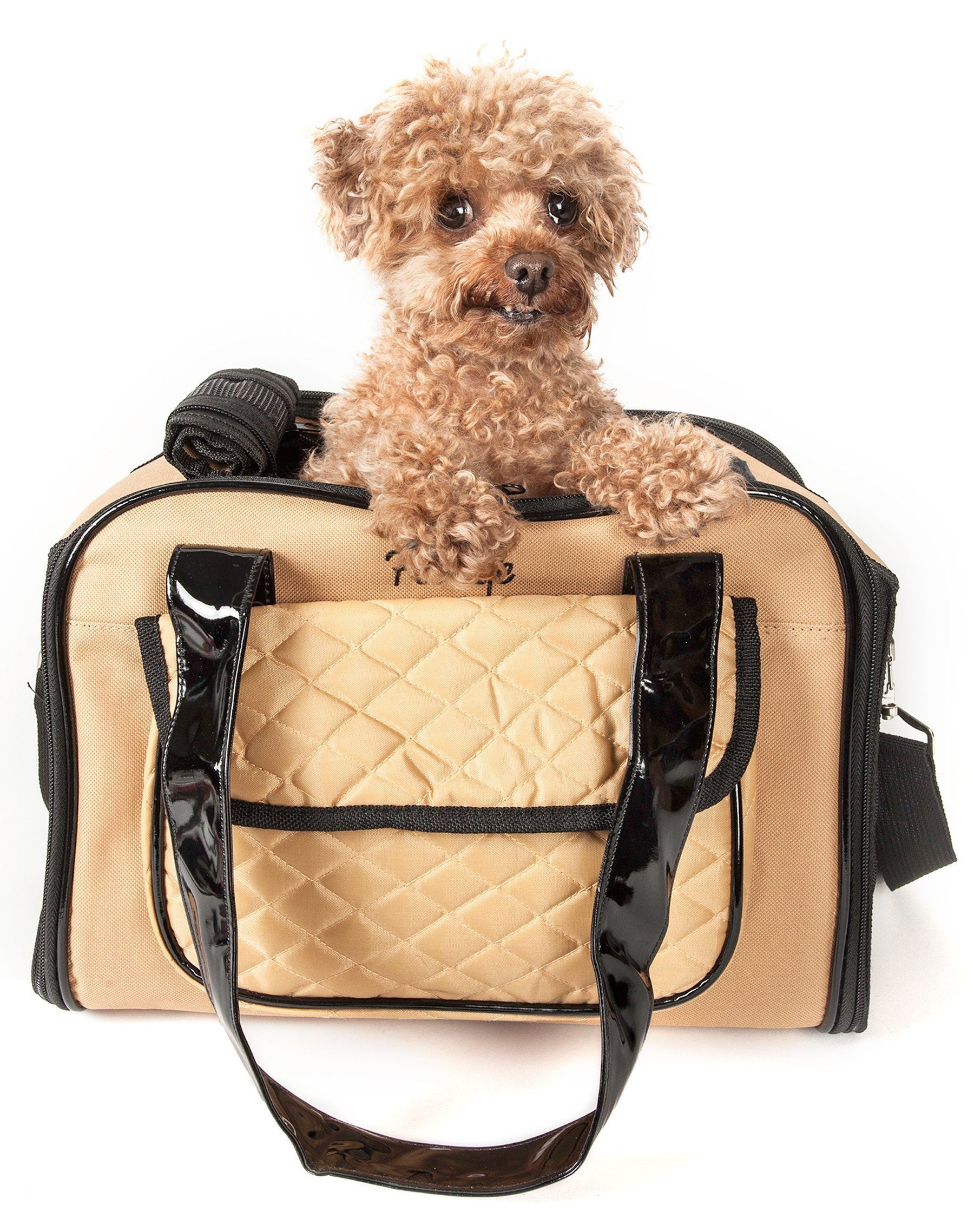 Pet Life® Mystique Airline Approved Fashion Designer Travel Pet Dog Carrier w/ Pouch