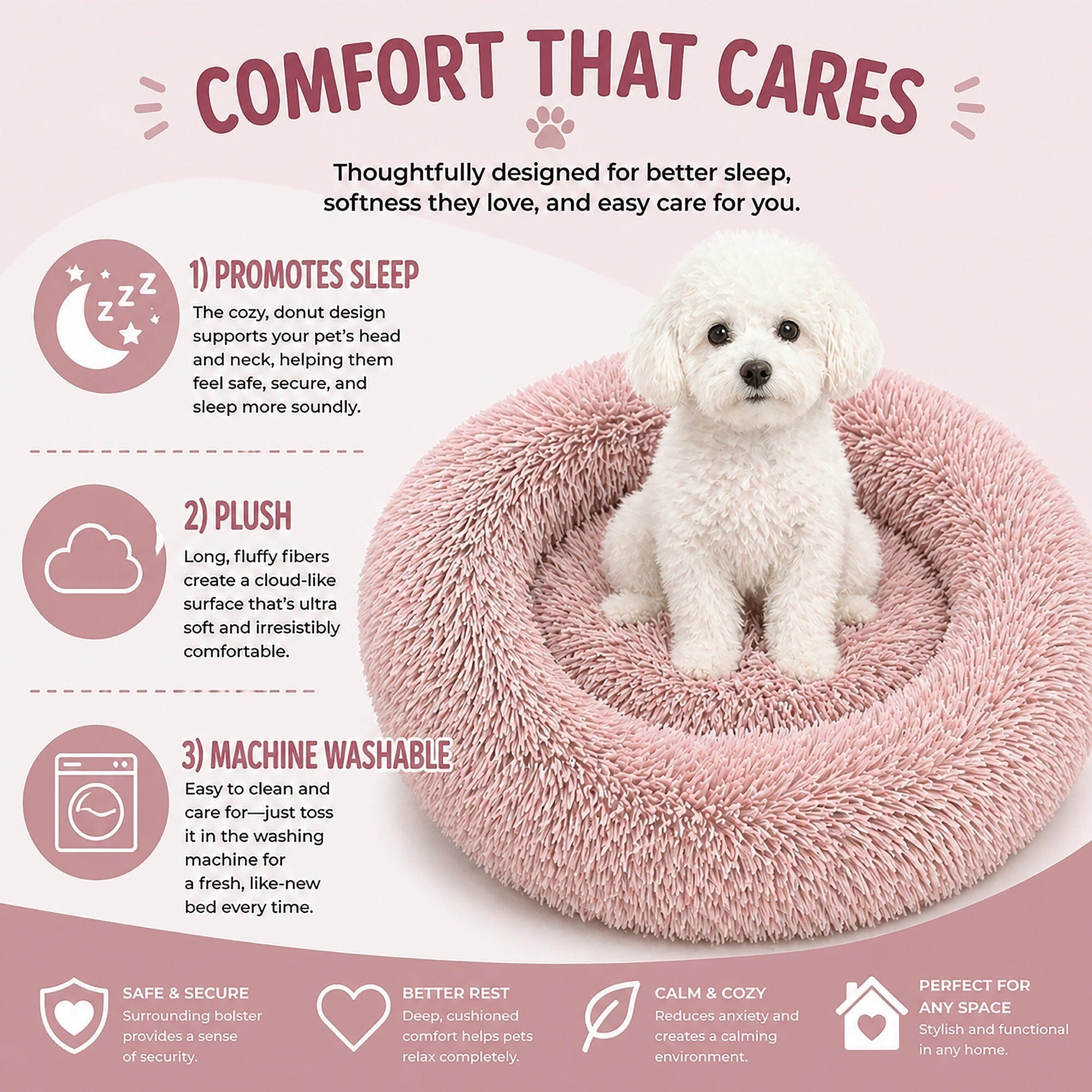 Pet Life® 'Nestler' High-Grade Plush and Soft Rounded Pet Bed