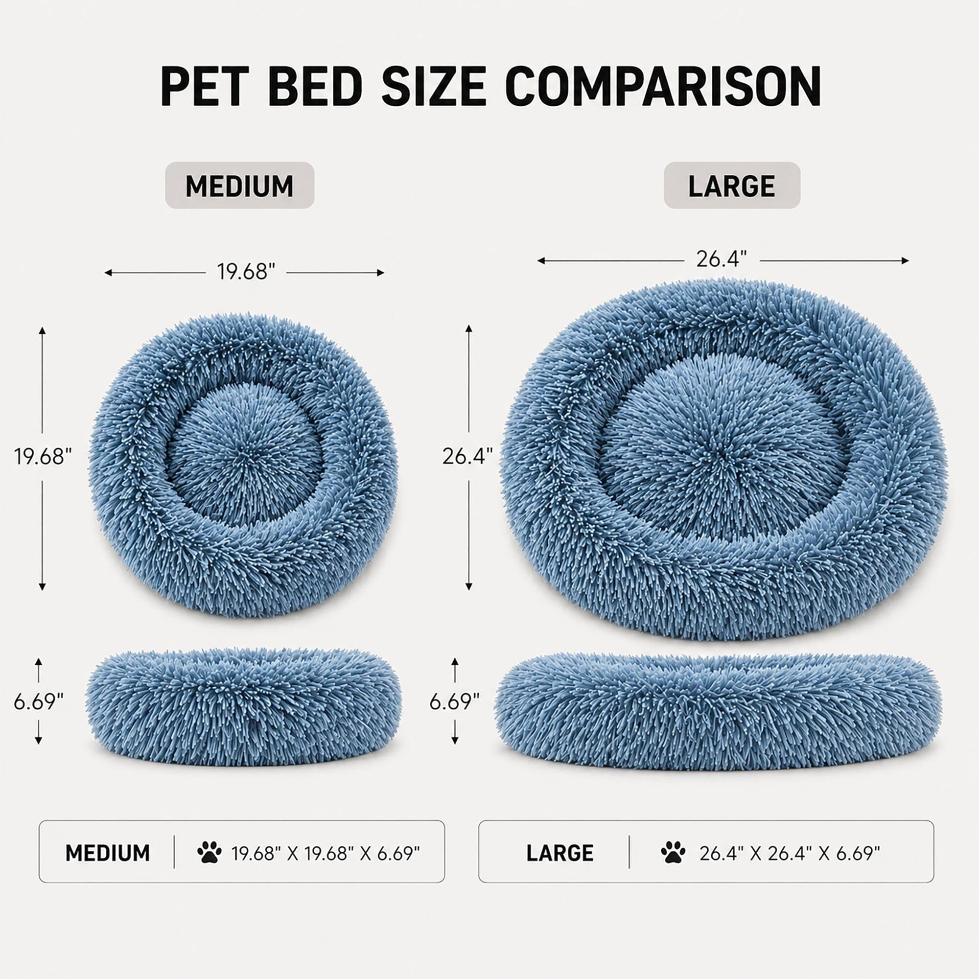 Pet Life® 'Nestler' High-Grade Plush and Soft Rounded Pet Bed